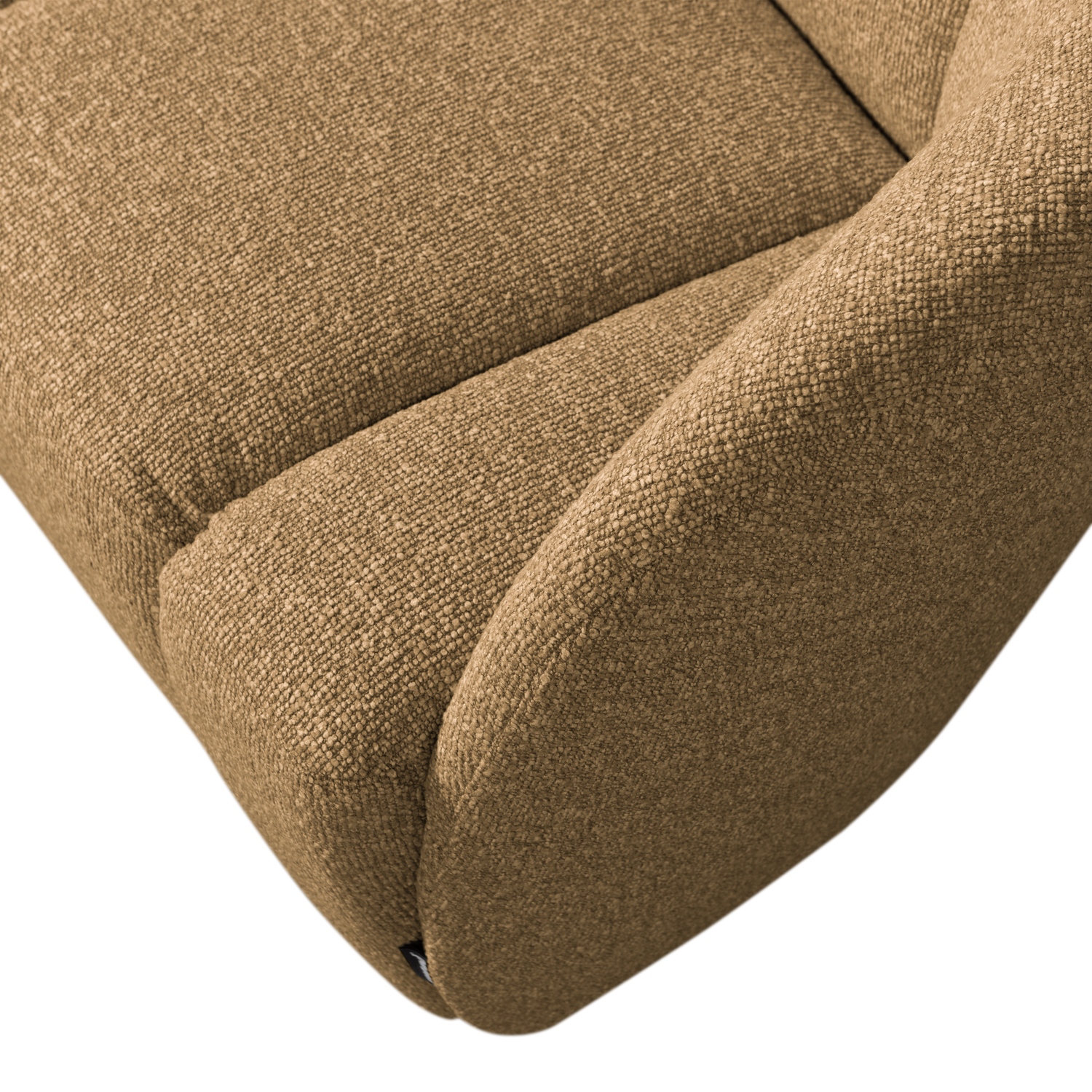 Right-facing 2-seater Sofa MOJO honey mélange boucle