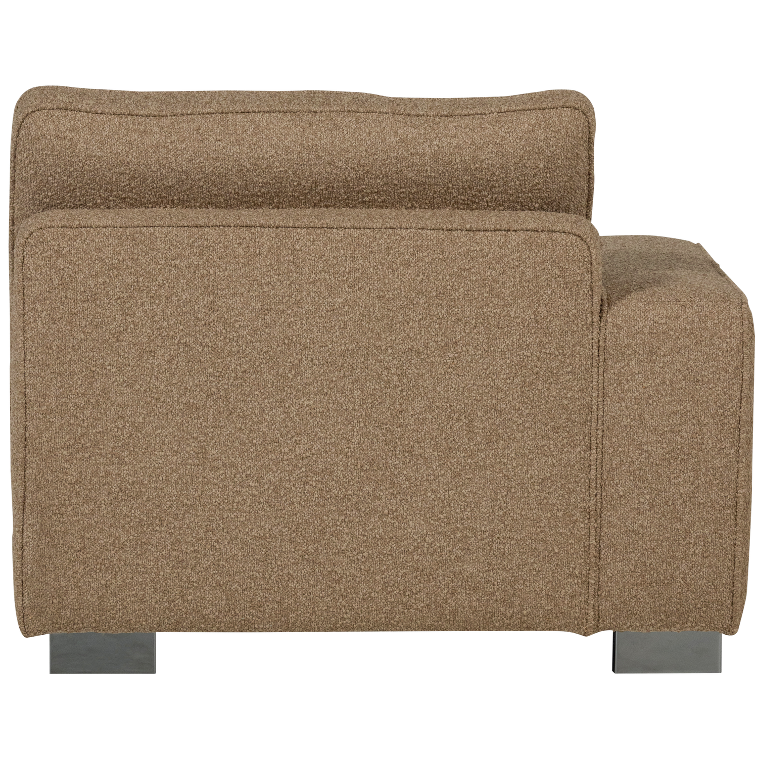 Sofa LAZY - left-side end module in brown bouclé
