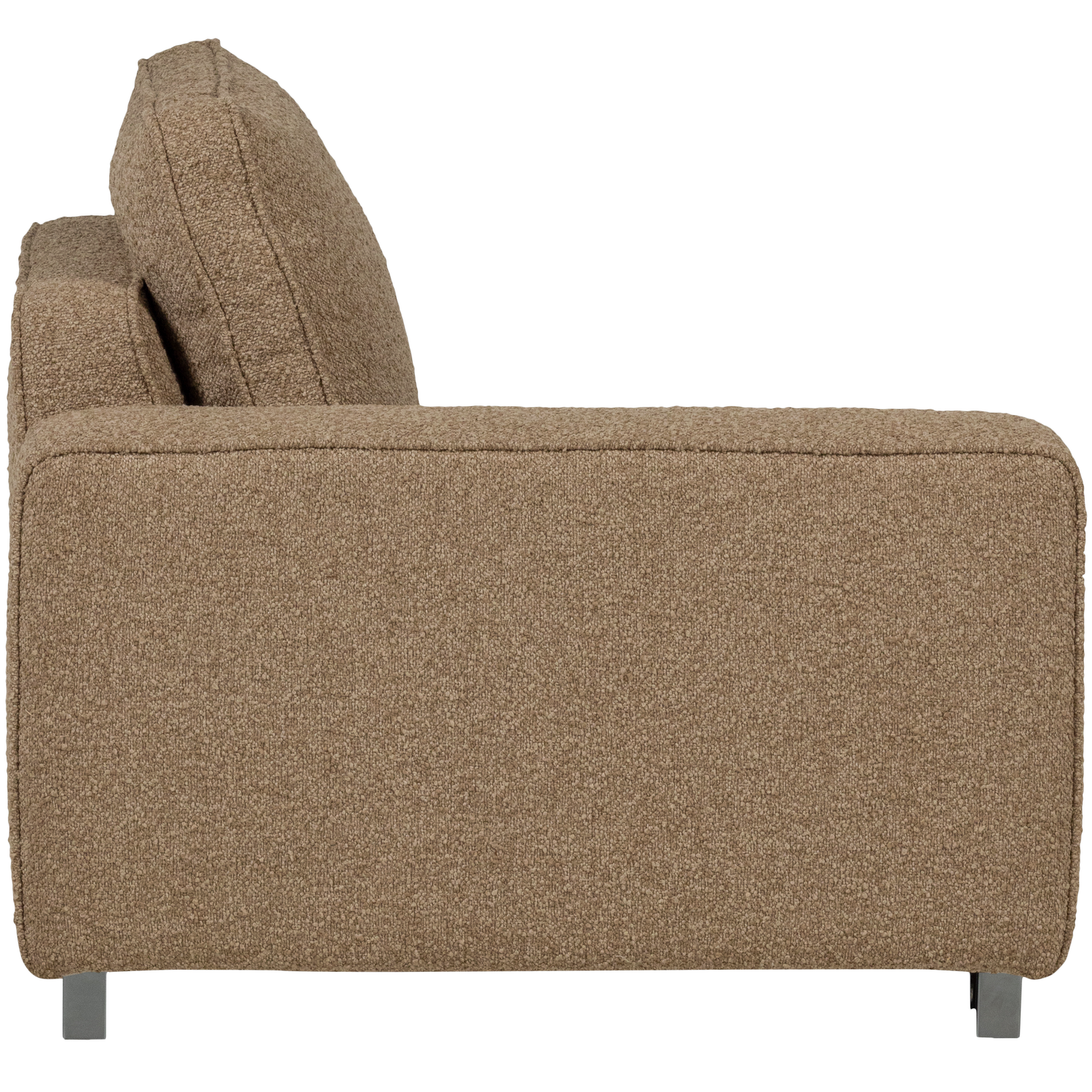 Sofa LAZY - left-side end module in brown bouclé