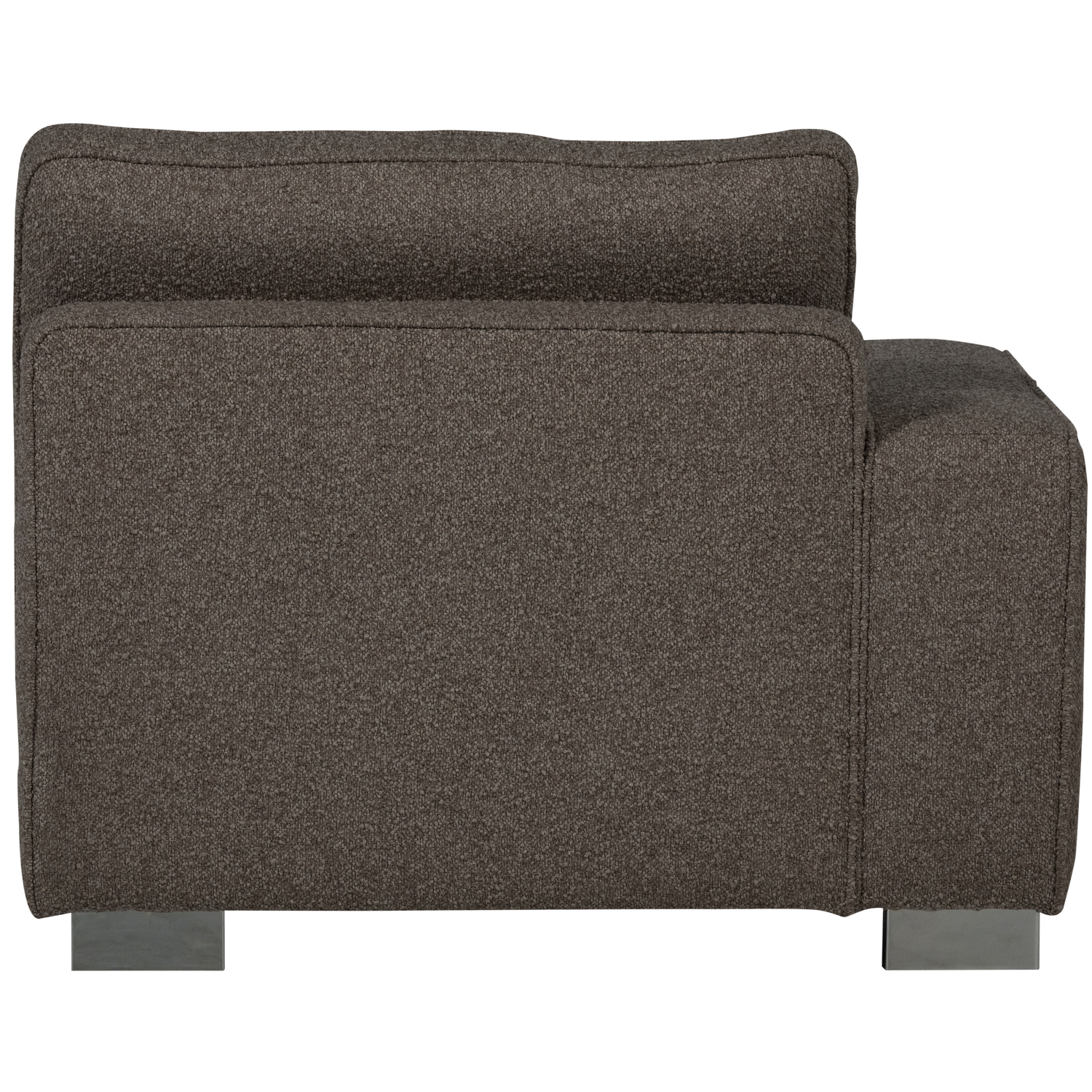 Sofa LAZY - left-side end module in anthracite bouclé