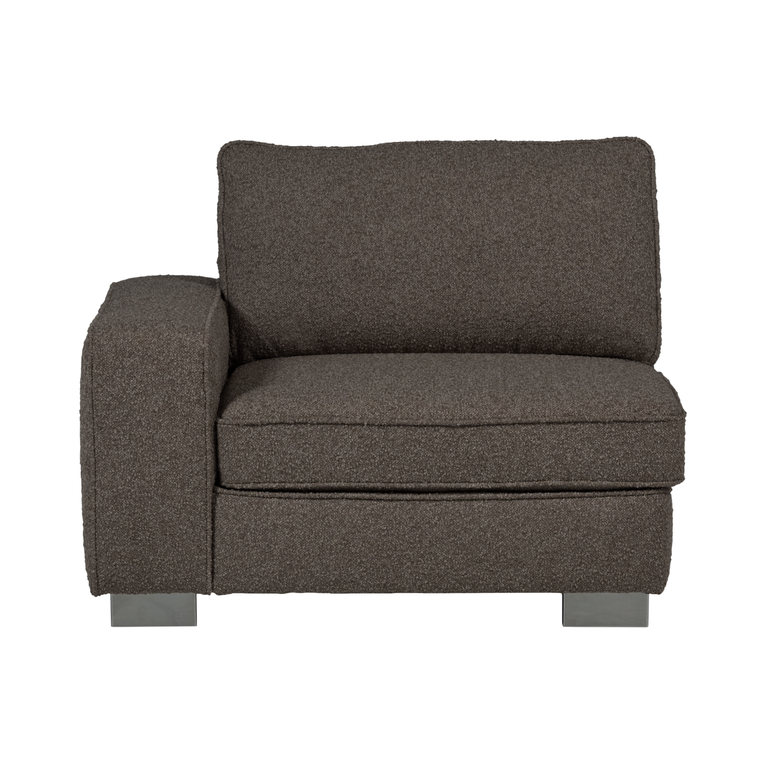 Sofa LAZY - left-side end module in anthracite bouclé