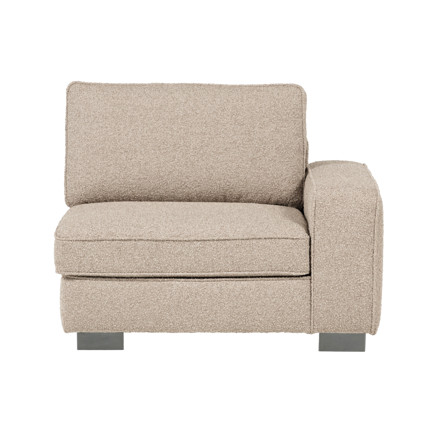 Sofa LAZY - right-side end module in sandy bouclé
