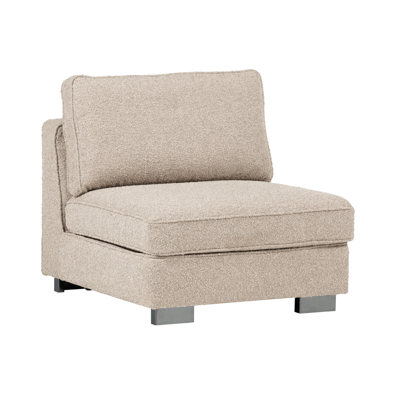 Armchair / module LAZY sand bouclé