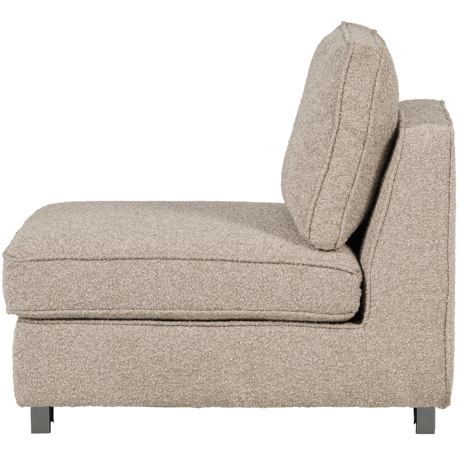 Armchair / module LAZY sand bouclé