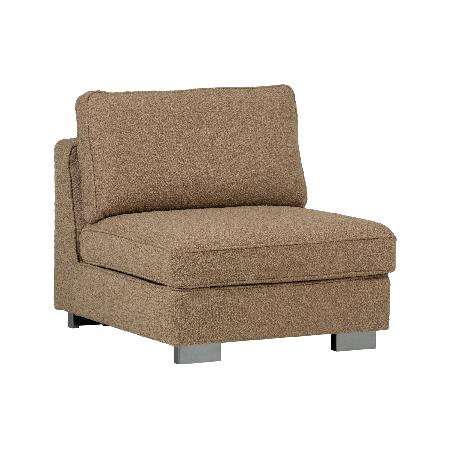 Lazy Armchair / Module in Brown Boucle