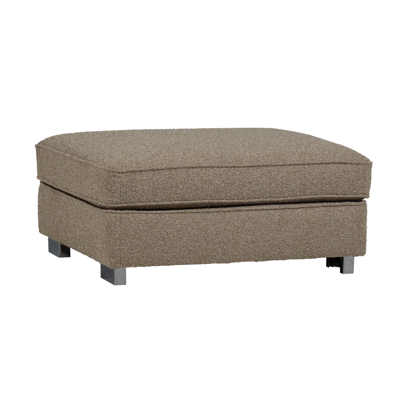 Beige Bouclé Pouf LAZY
