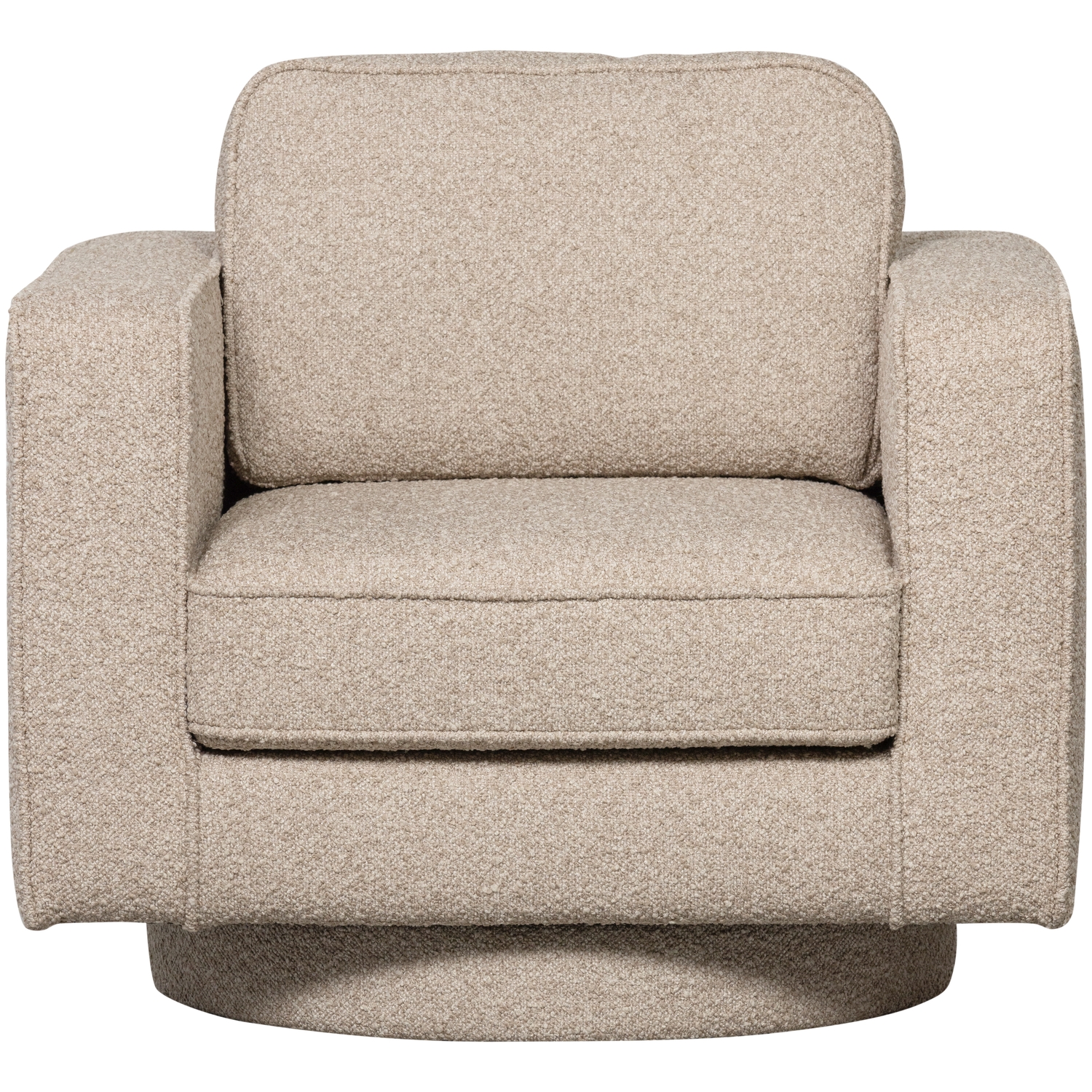 LAZY Sand Bouclé Swivel Armchair