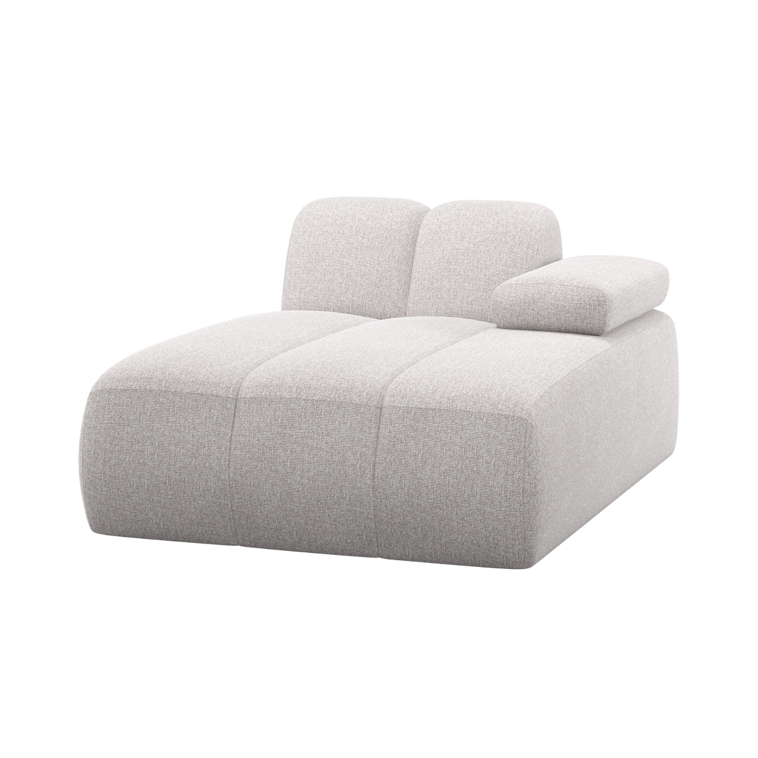 MOJO Modular Sofa - Right-Arm Chaise in Ecru Bouclé