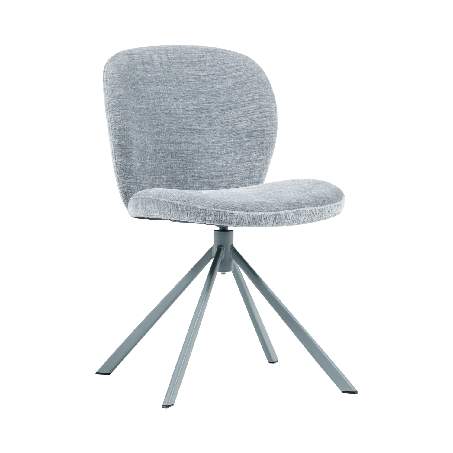FEMKE swivel chair in blue chenille