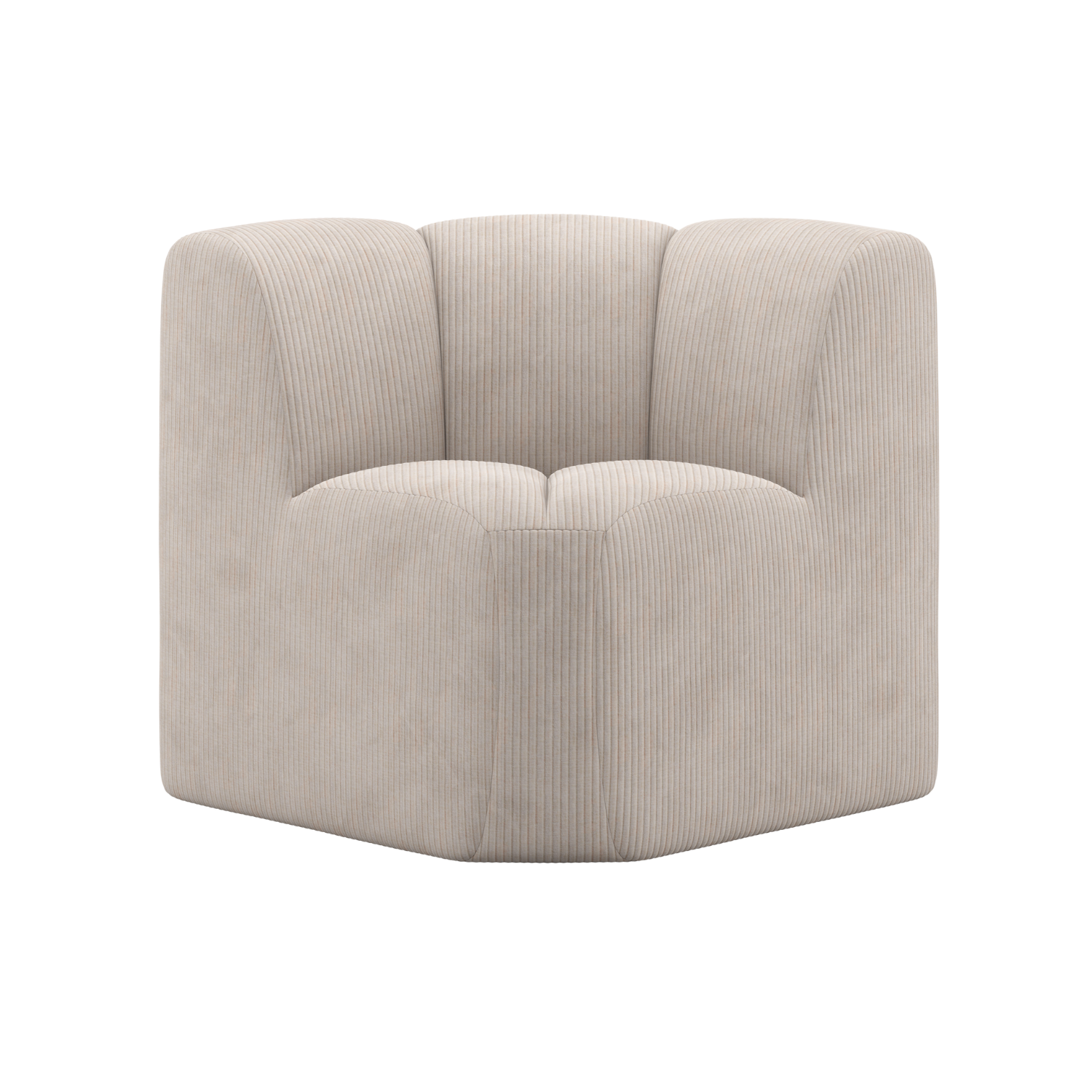 MOJO BENCH Modular Sofa - Ecru Corduroy Corner Element