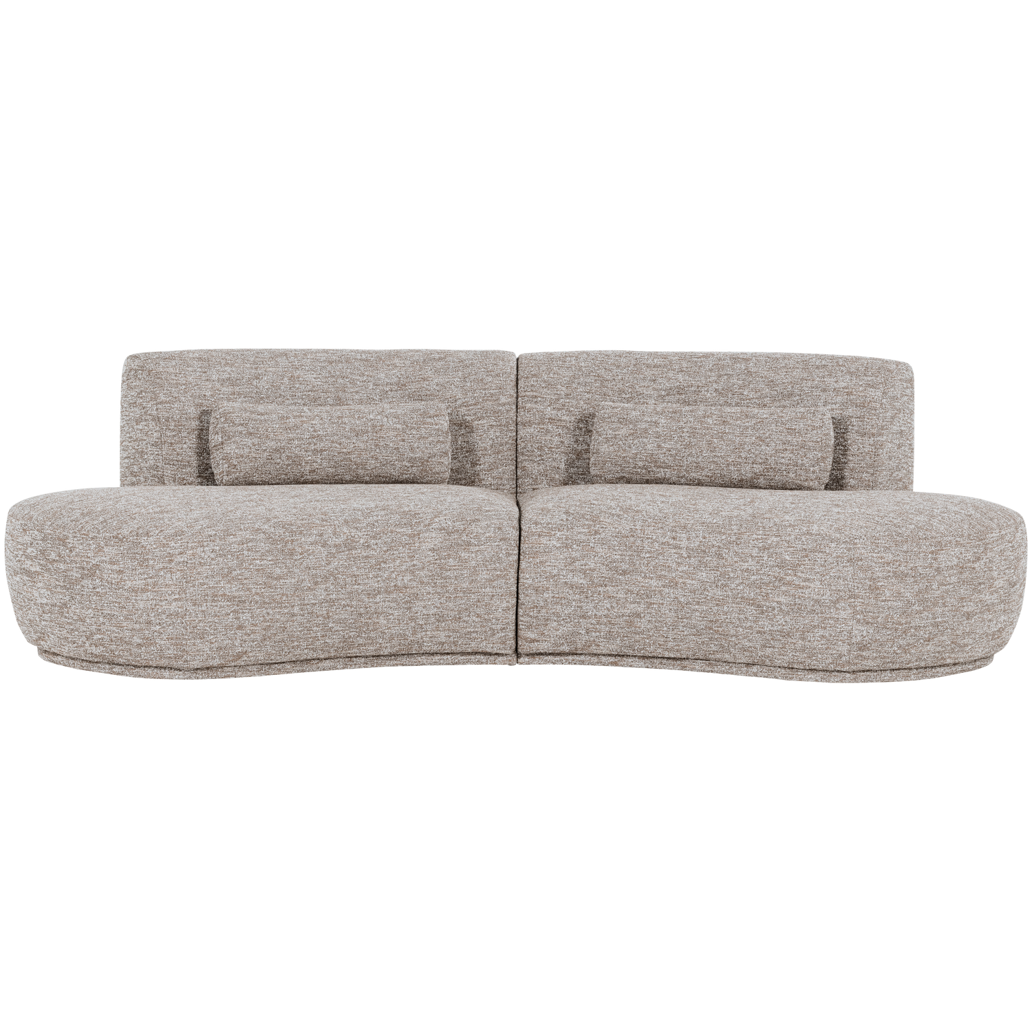 BATAVIER Sand Mélange Semi-Circular Sofa for 4