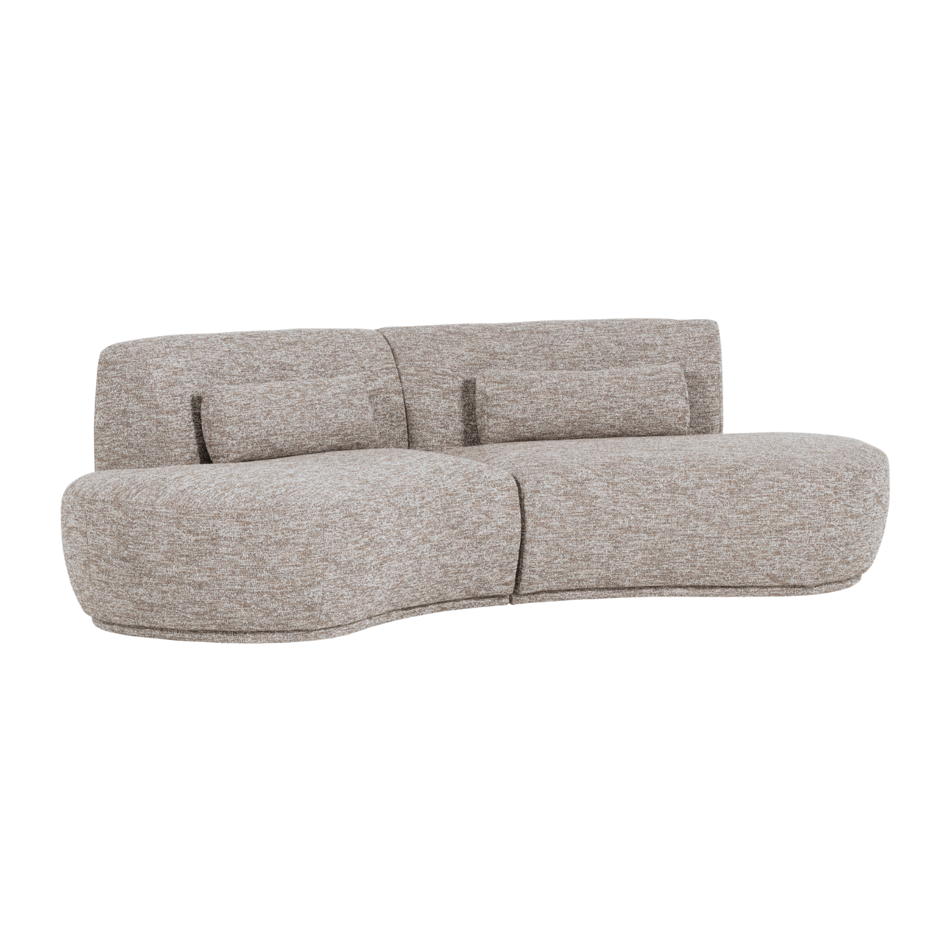 BATAVIER Sand Mélange Semi-Circular Sofa for 4