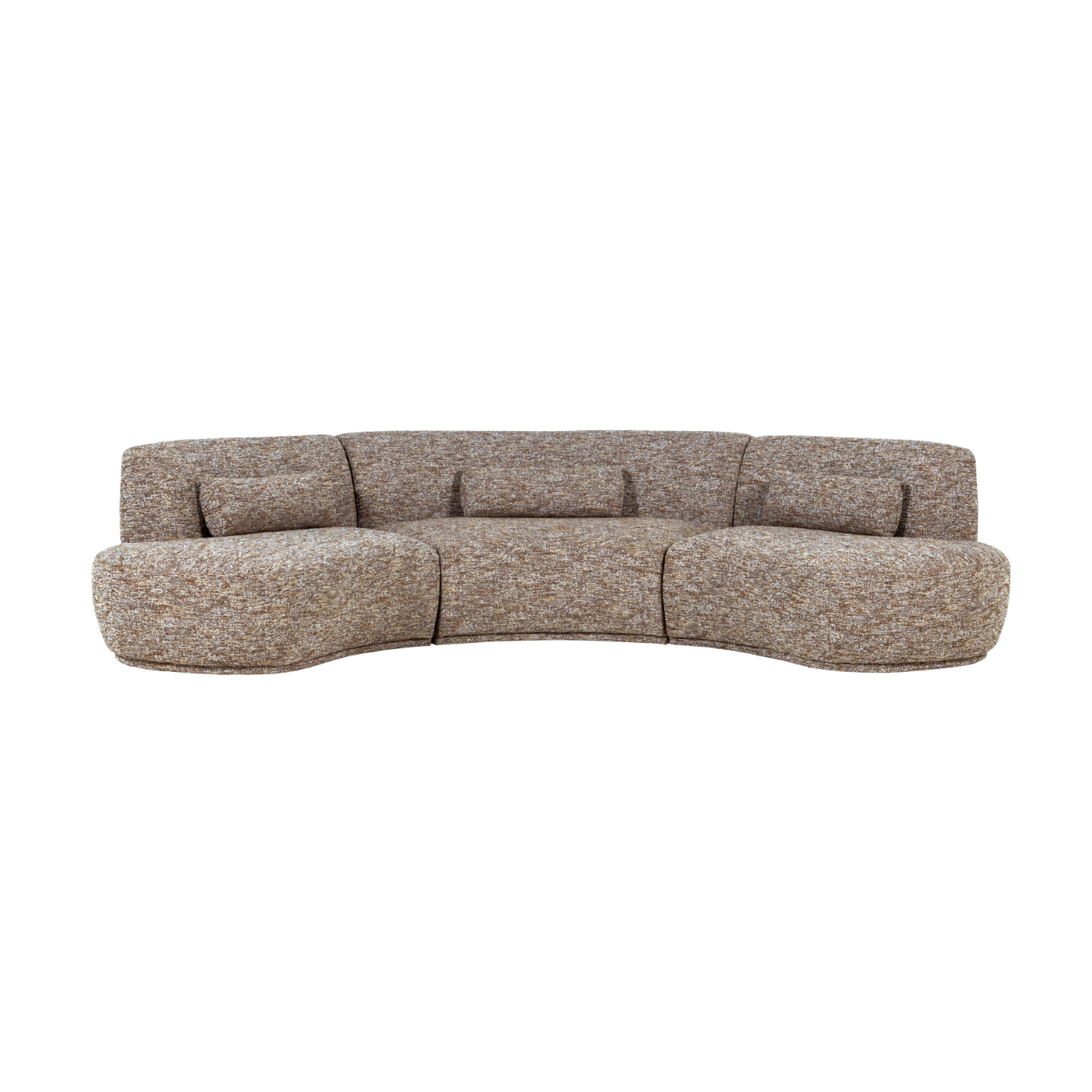 Batavier Light Brown Mélange Semi-Circular Sofa for 6 People