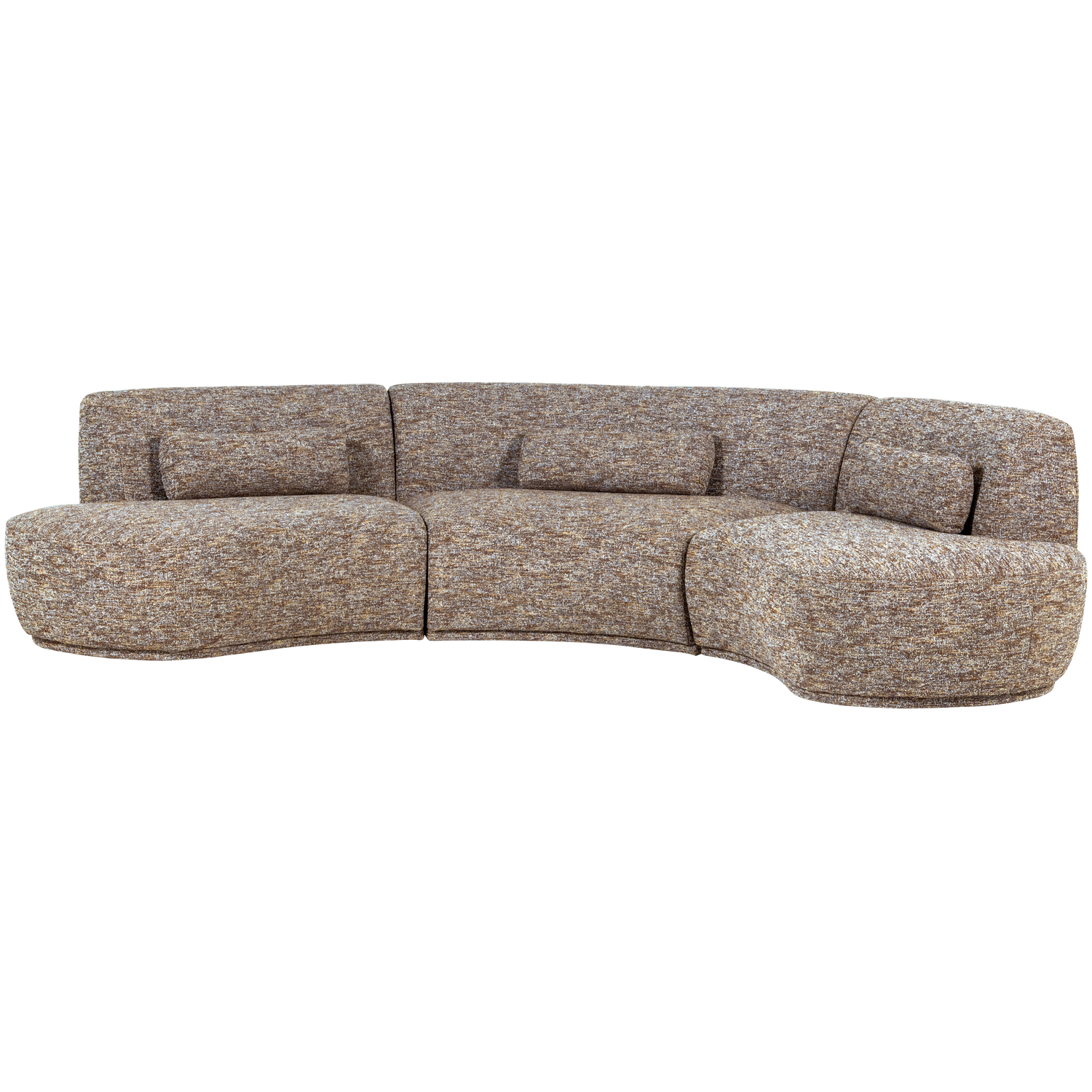 Batavier Light Brown Mélange Semi-Circular Sofa for 6 People