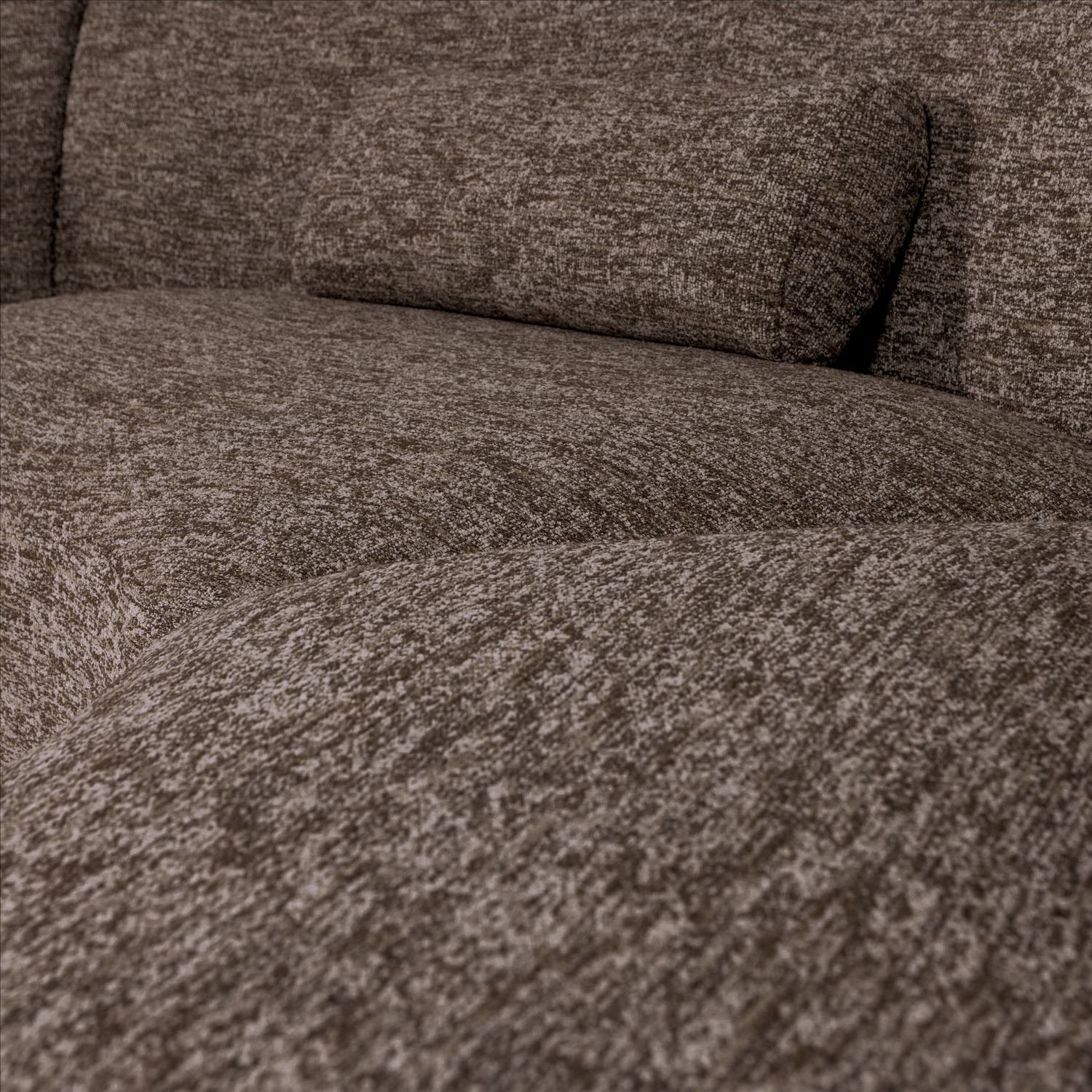 BATAVIER Brown Mélange Semi-Circular Sofa for 6 People