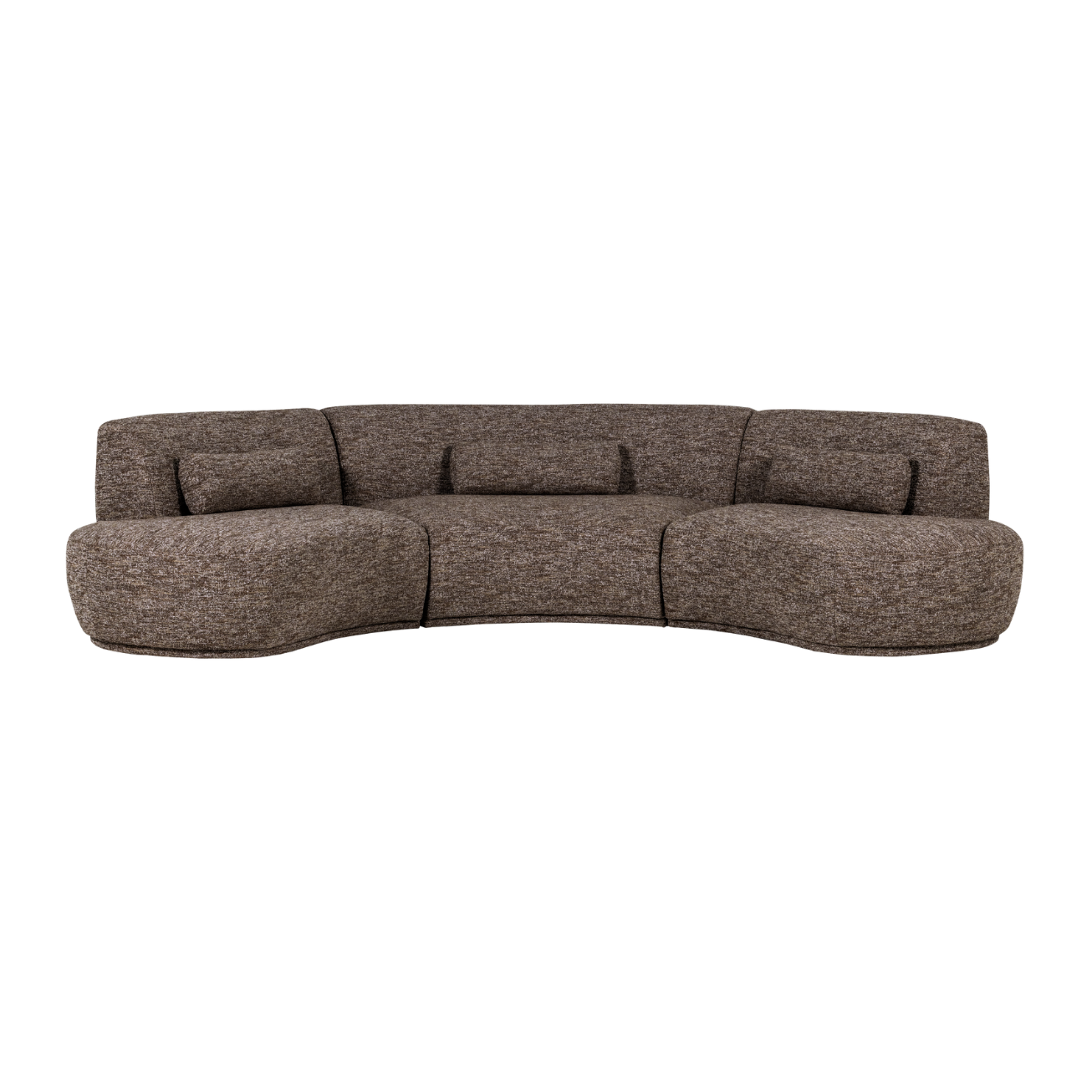 BATAVIER Brown Mélange Semi-Circular Sofa for 6 People