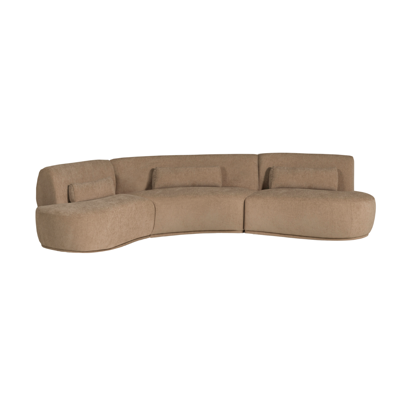 Batavier Light Brown Semi-Circular Sofa for 6 People