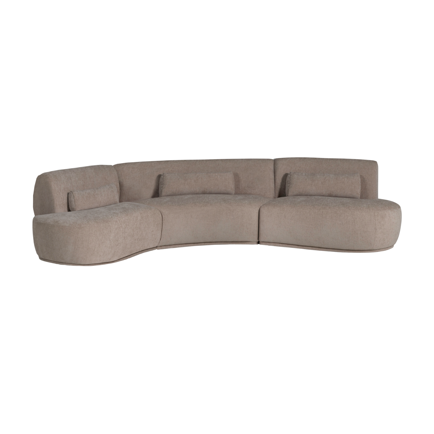 BATAVIER Sand Half-Round Sofa for 6 People