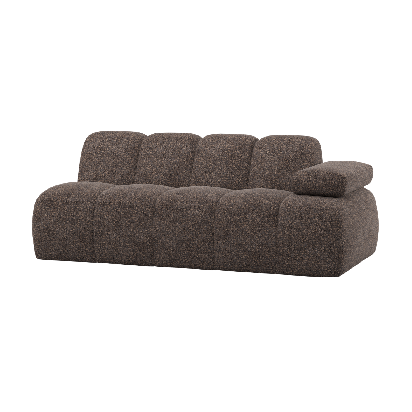 MOJO Modular Sofa - Right-Hand Two-Seater in Brown Boucle