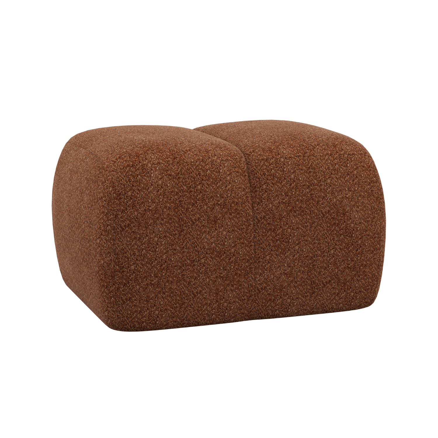 MOJO Pouf in Rusty Brown Lambskin