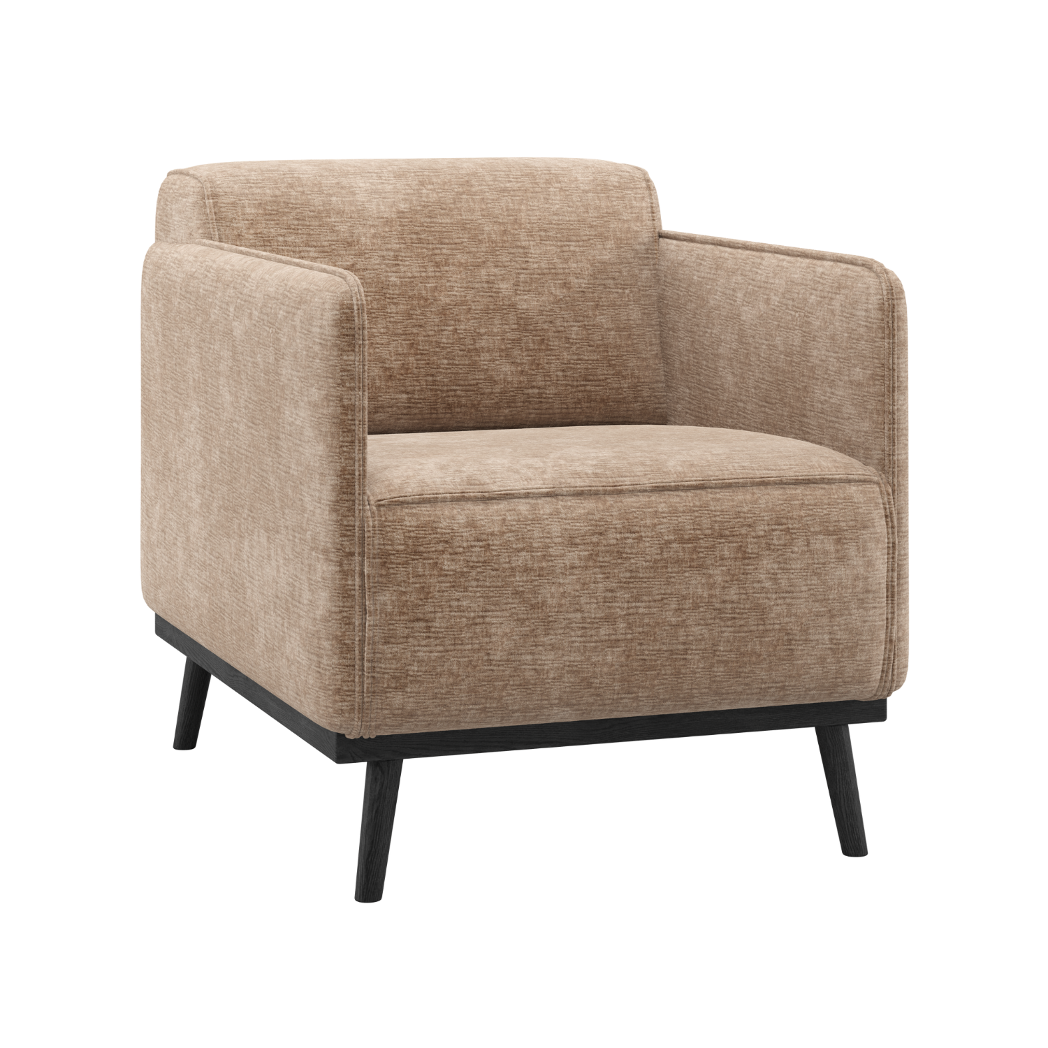 STATEMENT Armchair in Dark Beige Chenille
