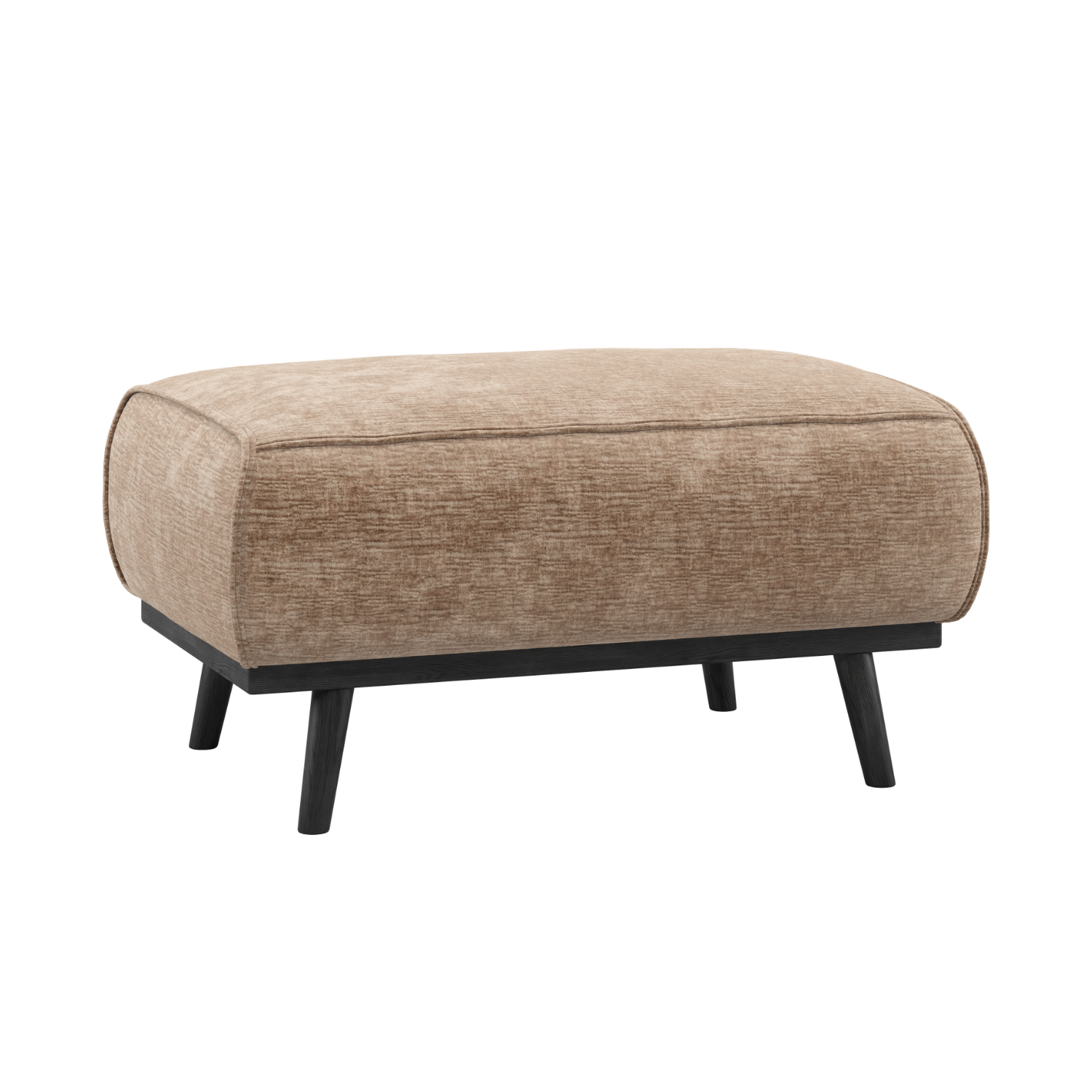 STATEMENT Dark Beige Chenille Ottoman