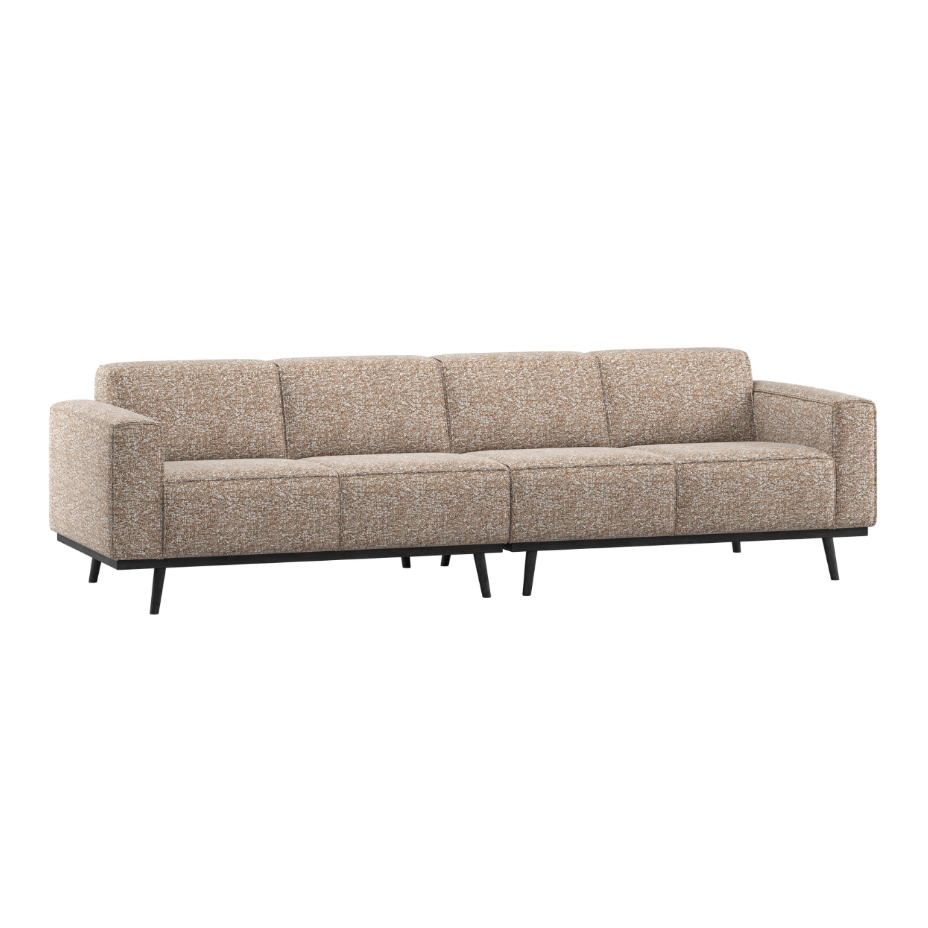 4-Seater STATEMENT Sofa in Light Brown Mélange