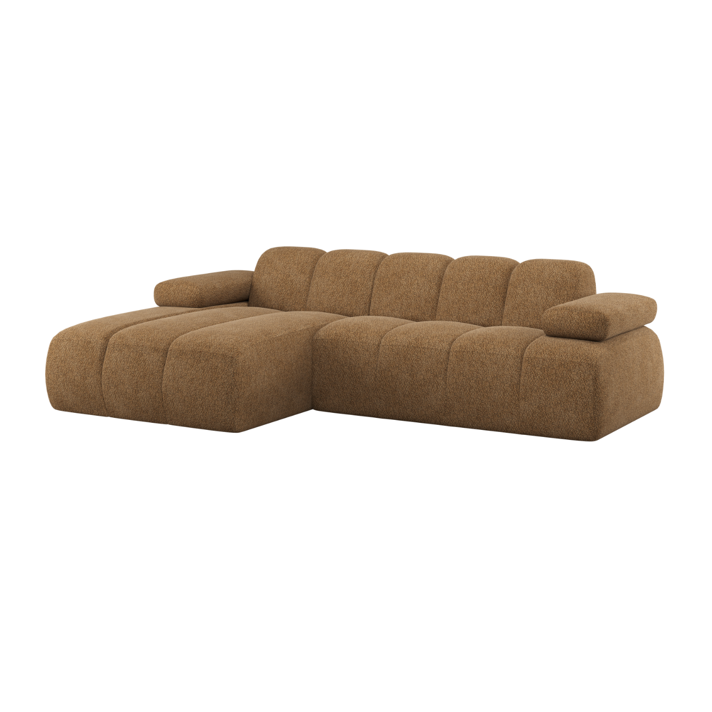Left-facing modular corner sofa MOJO honey lamb