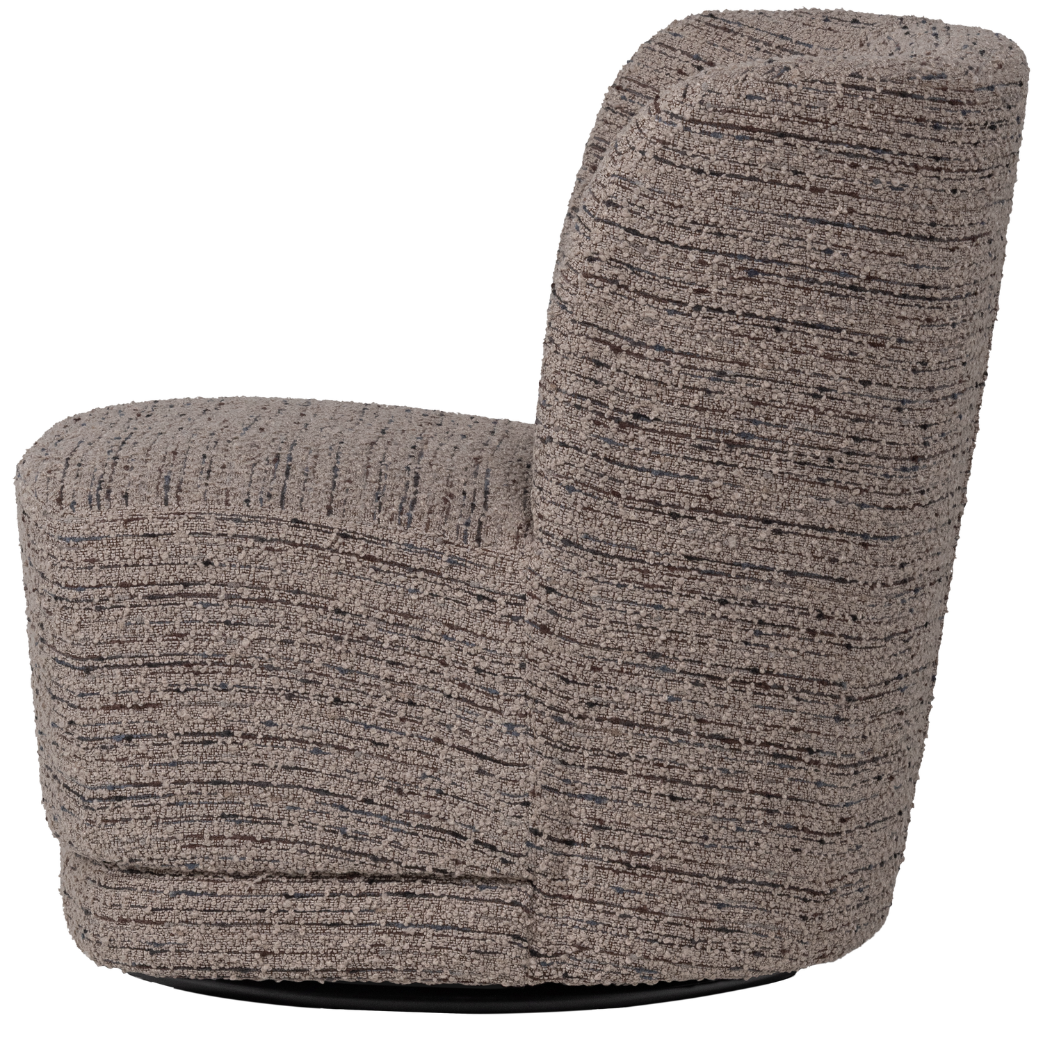 ATTY swivel armchair in dark beige mélange