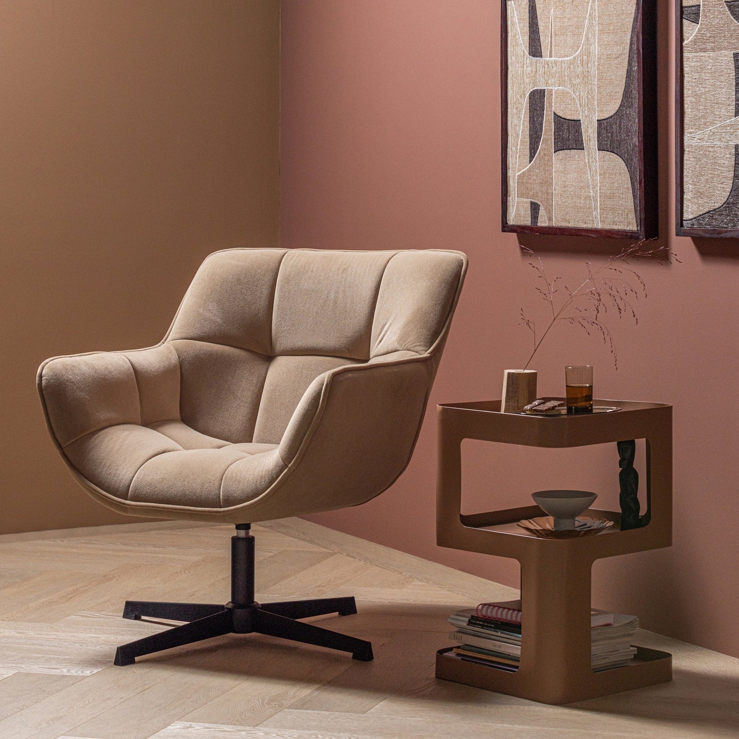 RIV Salmon Side Table
