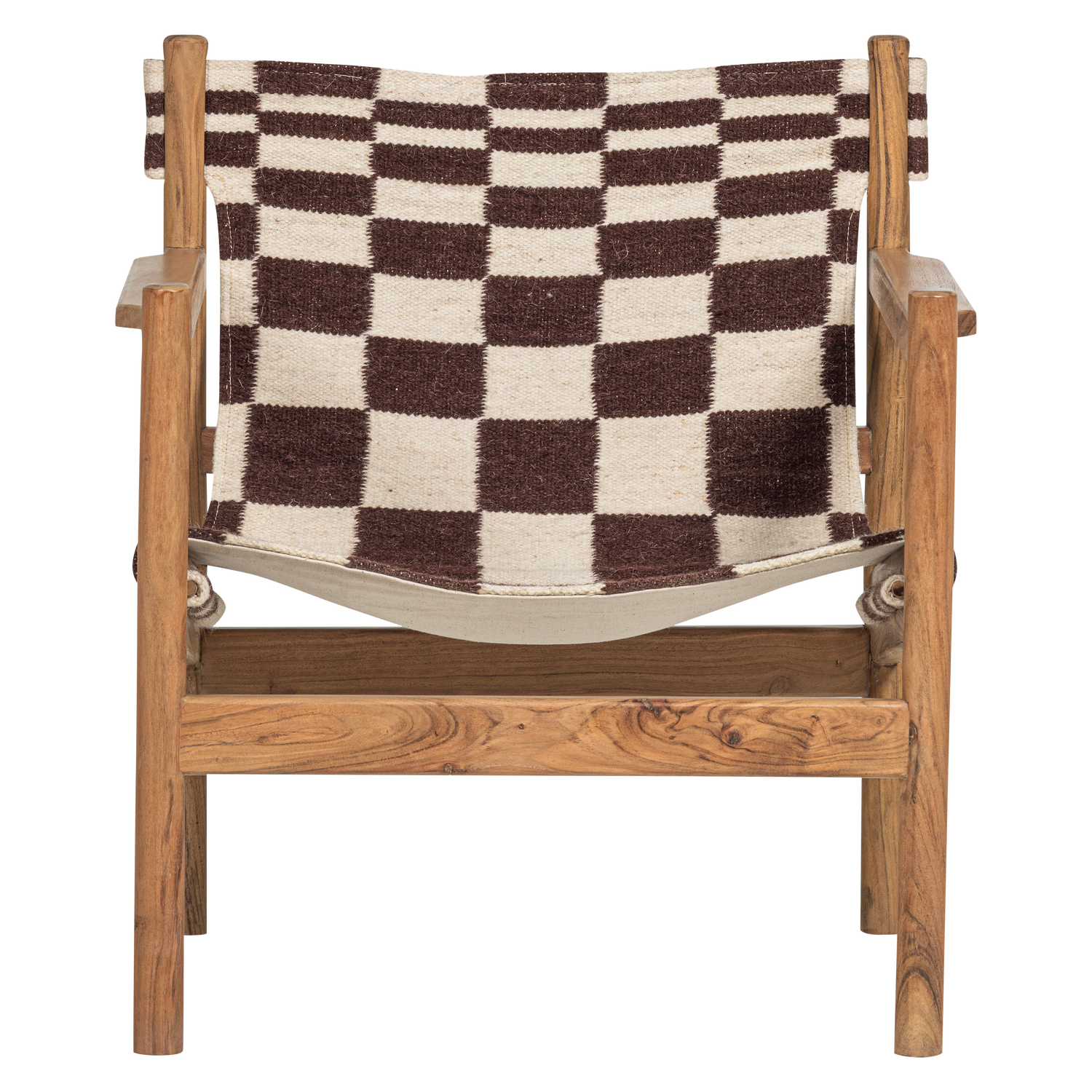 ZANO Armchair in Brown with Beige