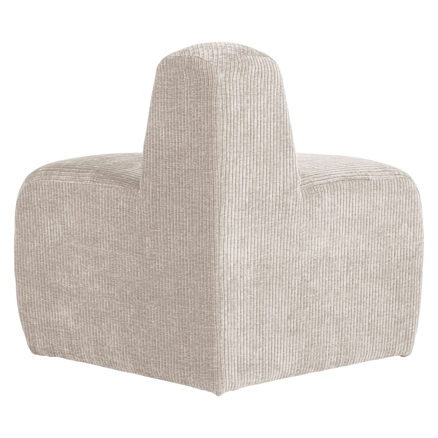 MOJO BENCH Modular Sofa - Rounded Corner Element in Ecru Corduroy