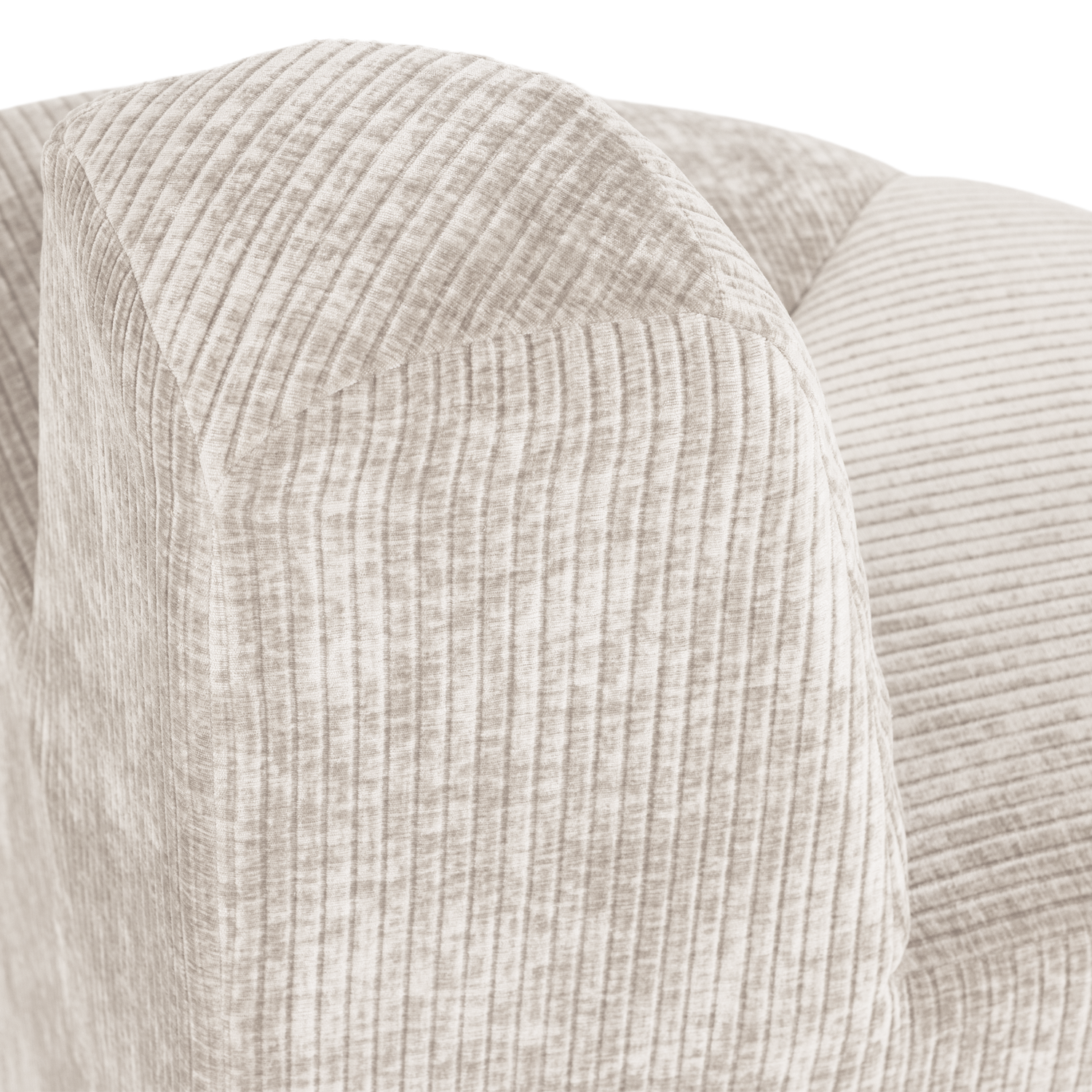 MOJO BENCH Modular Sofa - Rounded Corner Element in Ecru Corduroy