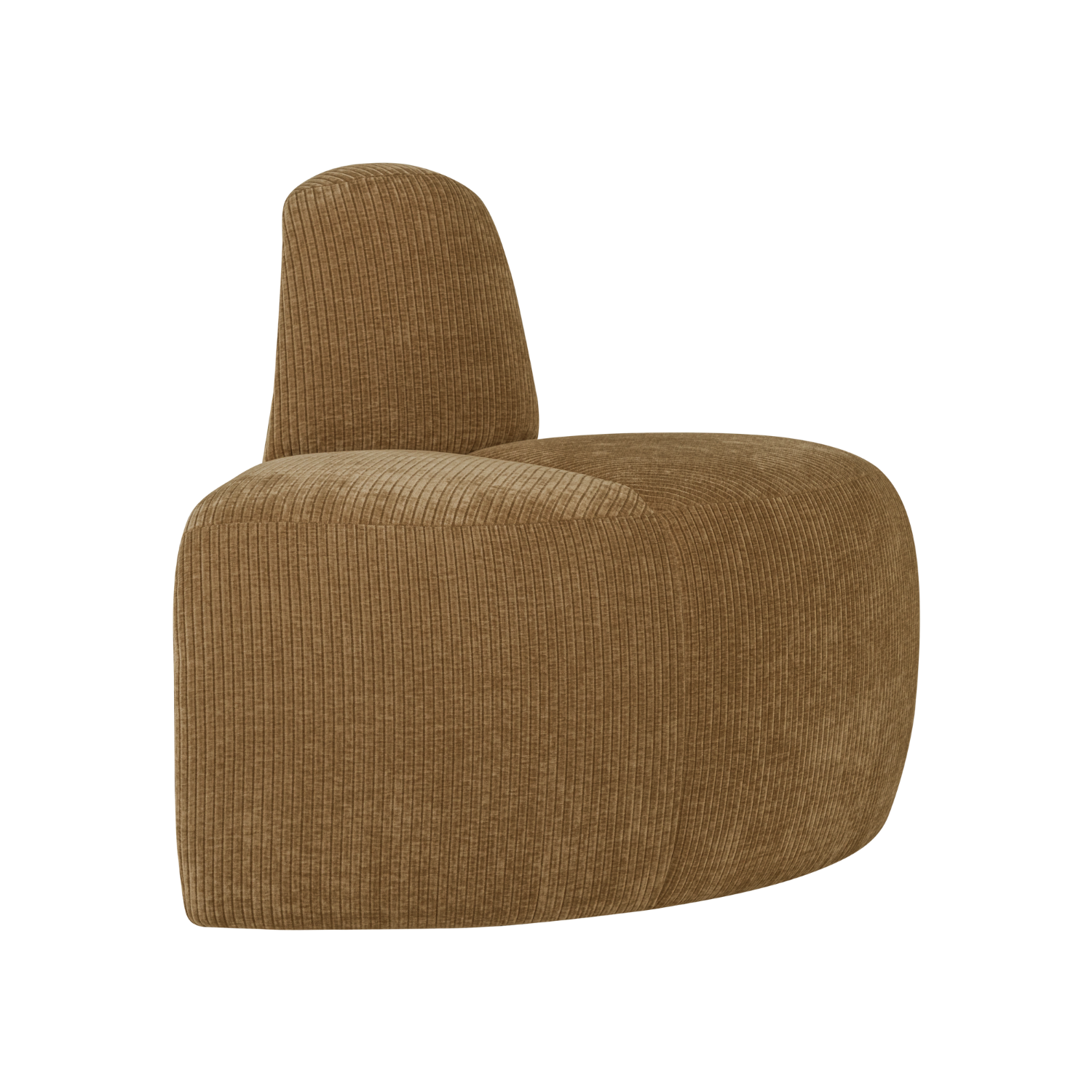 MOJO BENCH Modular Sofa - Rounded Corner Element in Honey Corduroy