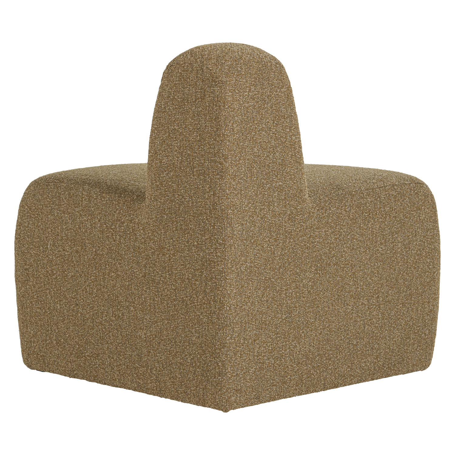 MOJO BENCH Modular Sofa - Rounded Corner Element in Honey Bouclé