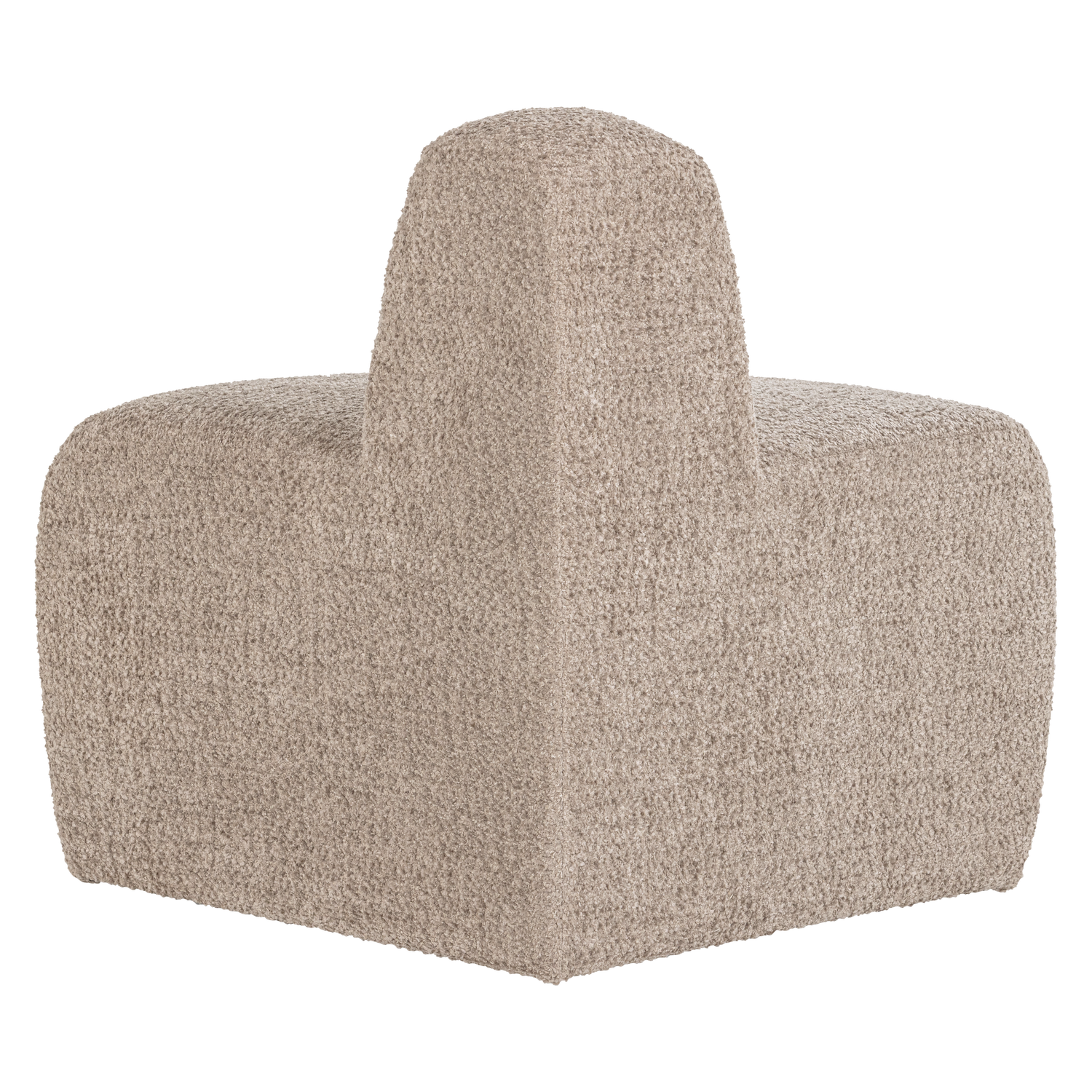 MOJO BENCH Modular Sofa - Rounded Corner Element in Beige Chenille