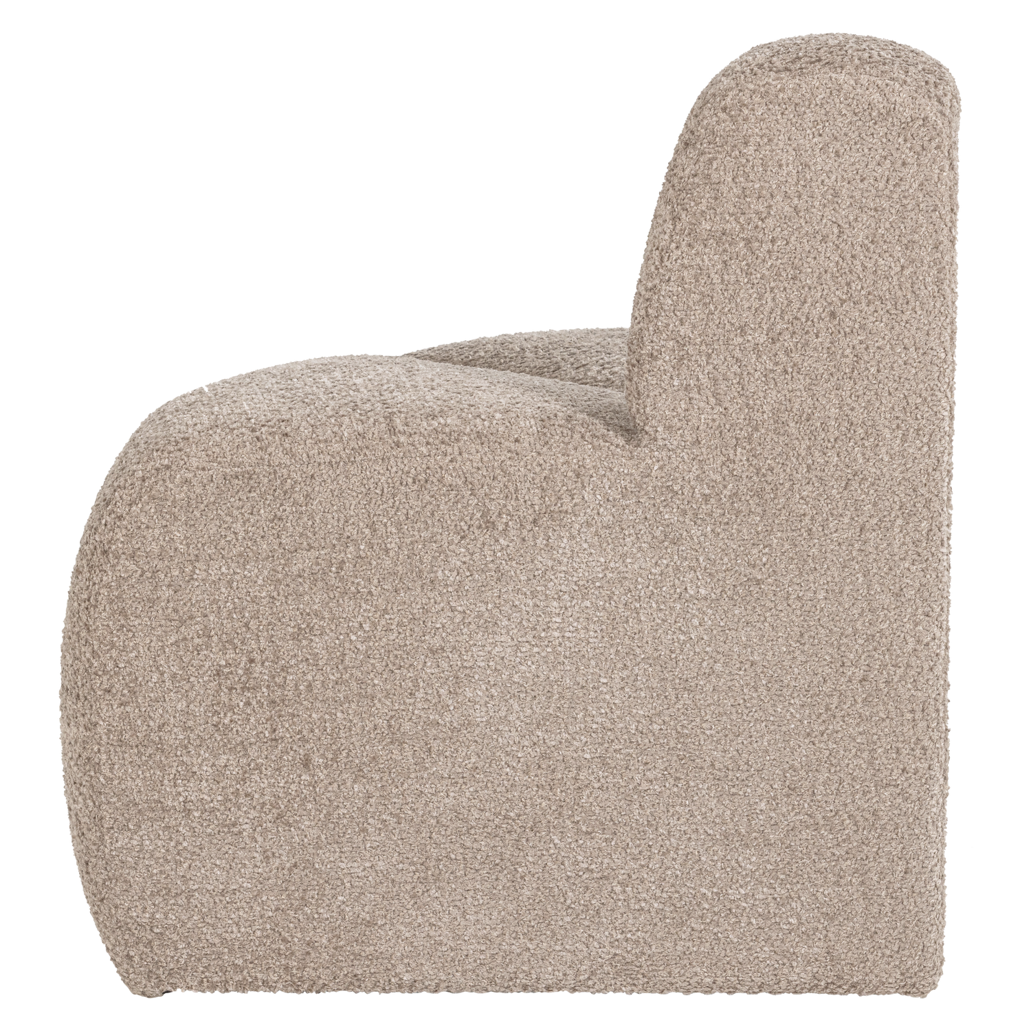 MOJO BENCH Modular Sofa - Rounded Corner Element in Beige Chenille