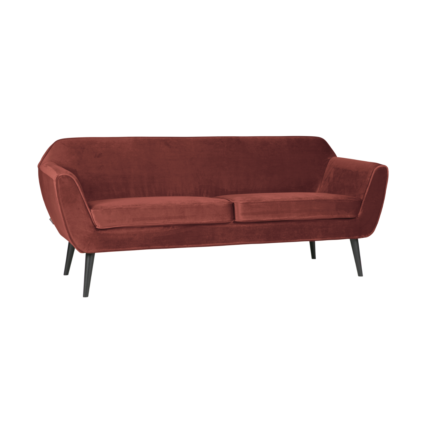 Burgundy 2.5-Seater Velvet Sofa ROCCO