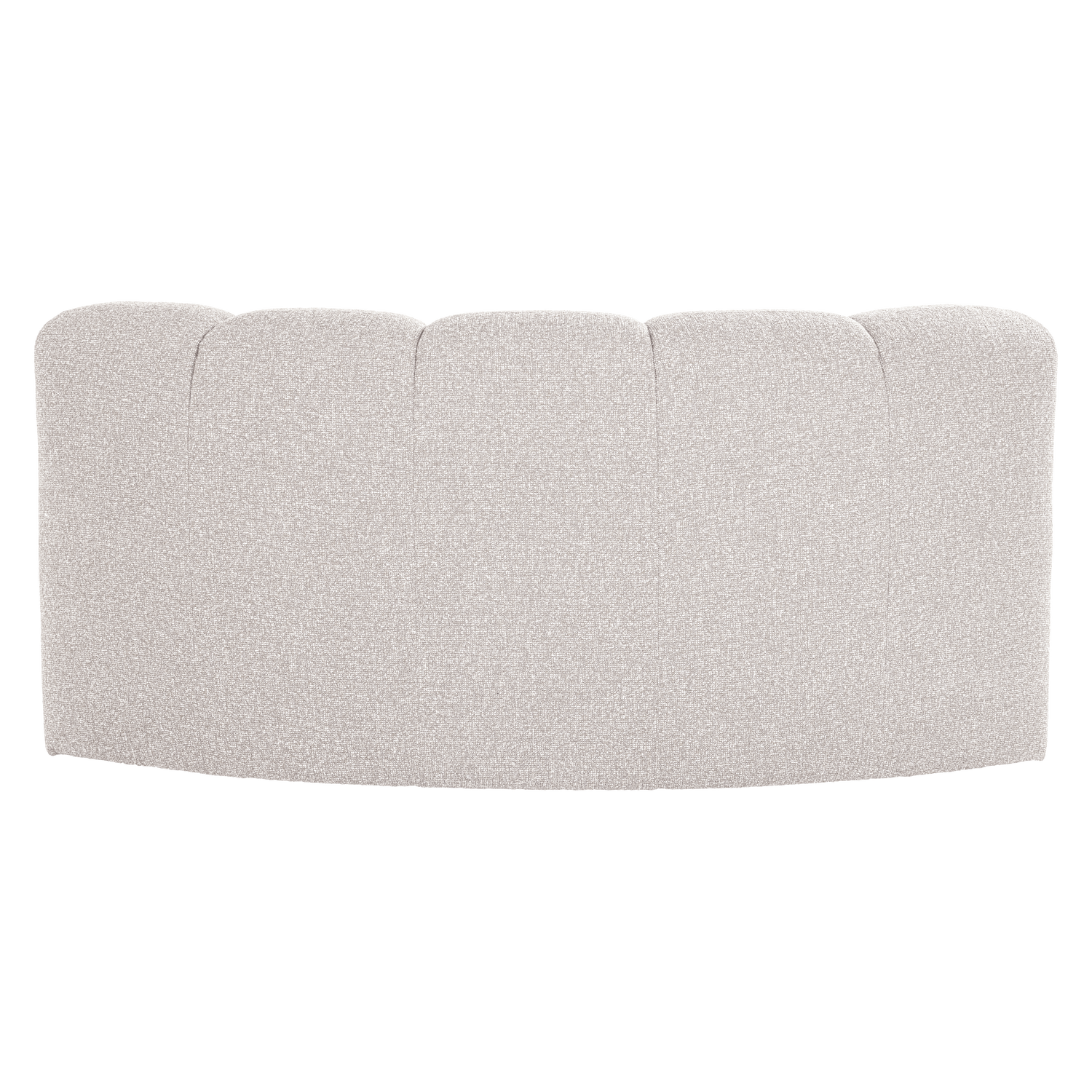 MOJO BENCH Modular Sofa - Curved Corner Element in Ecru Bouclé