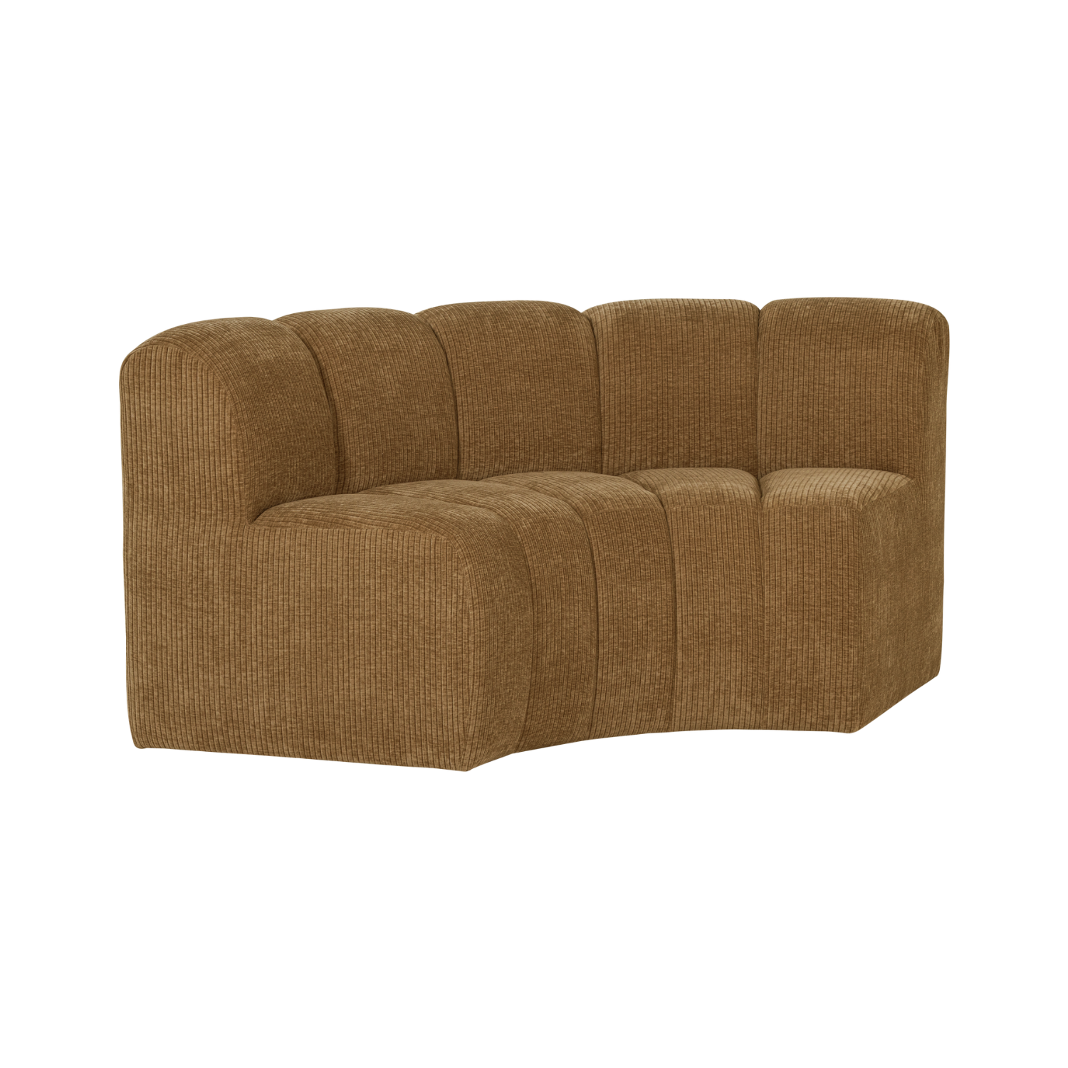 MOJO BENCH Modular Sofa - Honey Corduroy Curved Corner Element