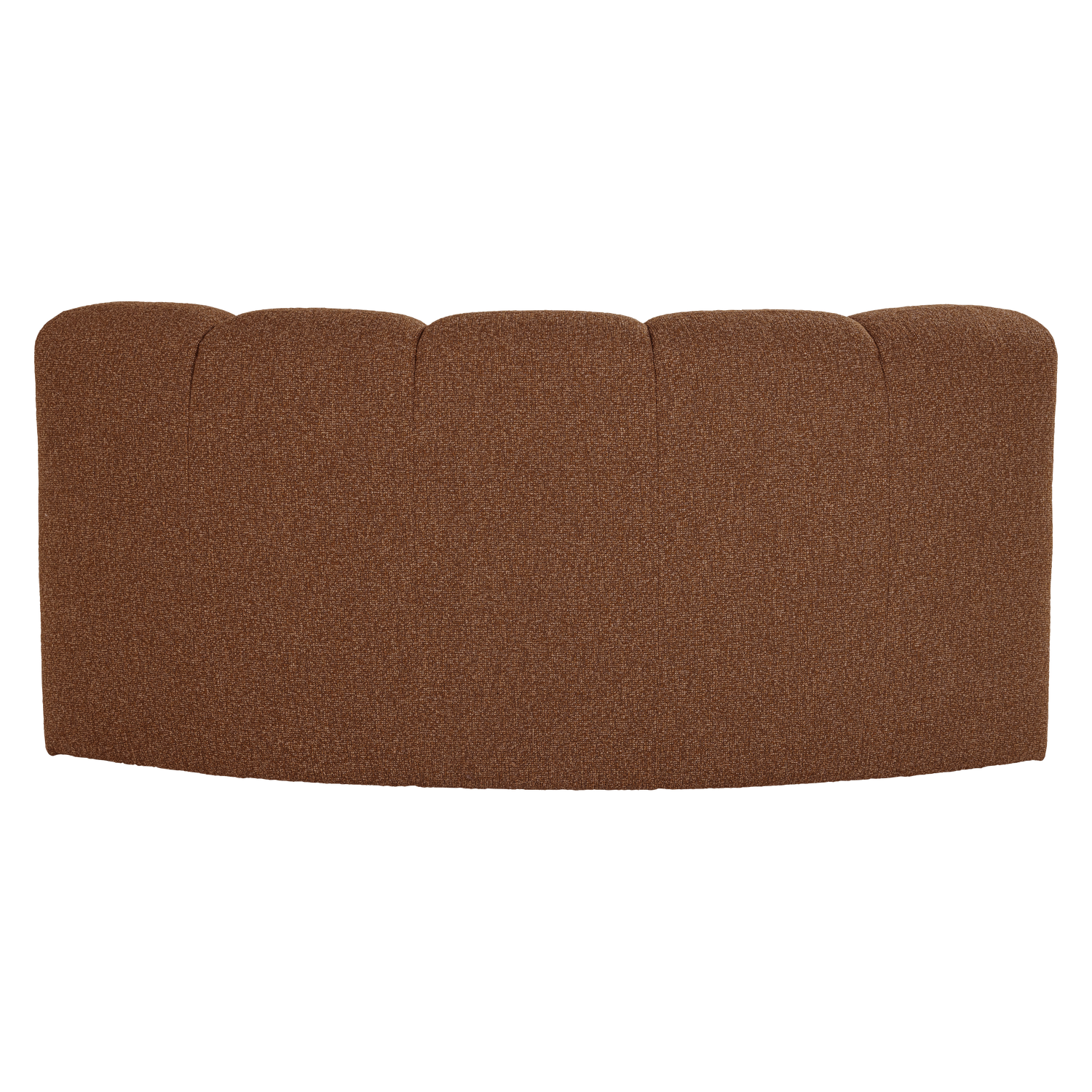 MOJO BENCH Modular Sofa - Curved Corner Element in Brick Brown Bouclé