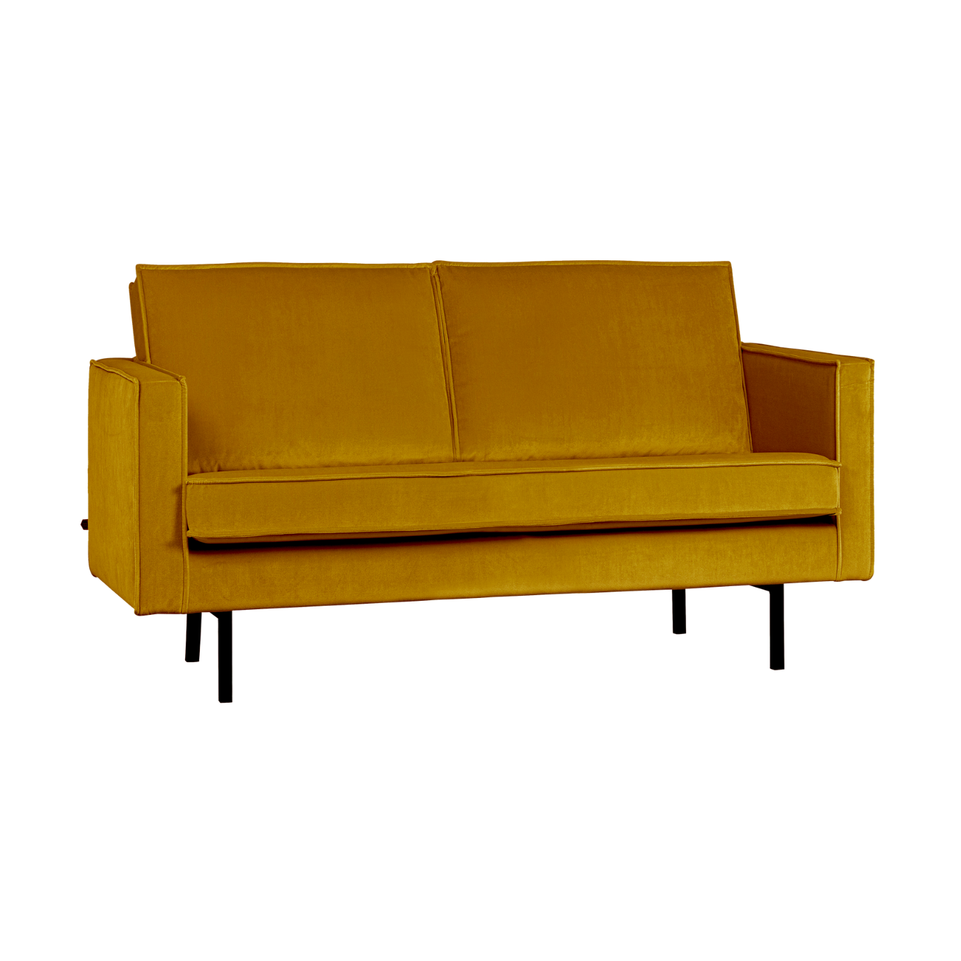 Mustard Velvet 2-Seater Sofa RODEO