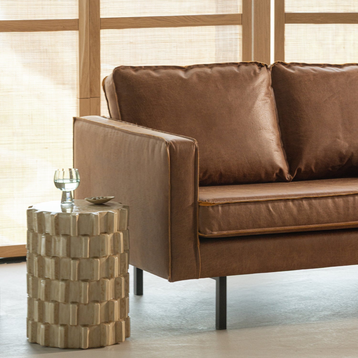 2-Seater Sofa RODEO Cognac Eco-Leather