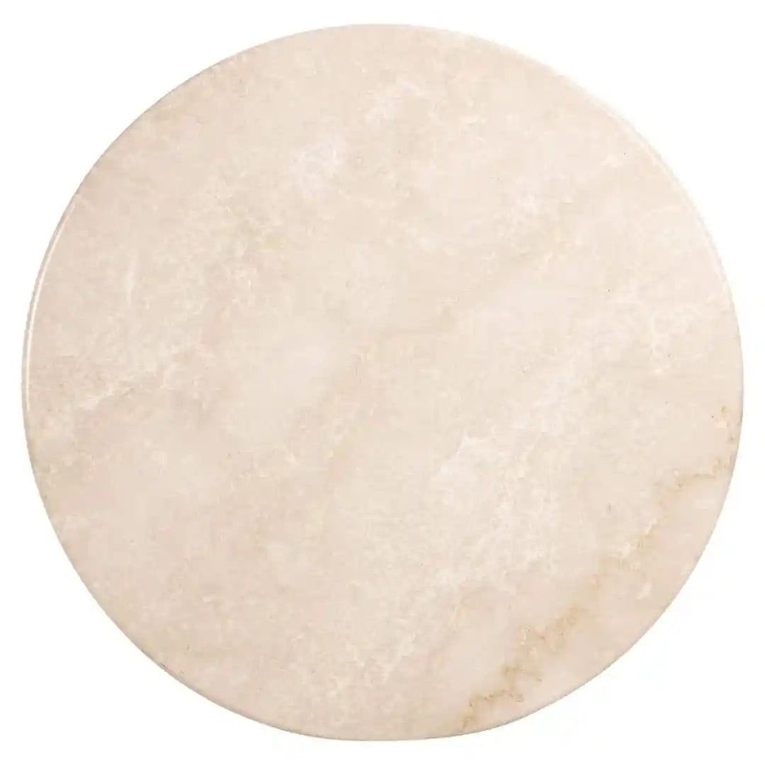 Round bar table TAVOLO beige with black base