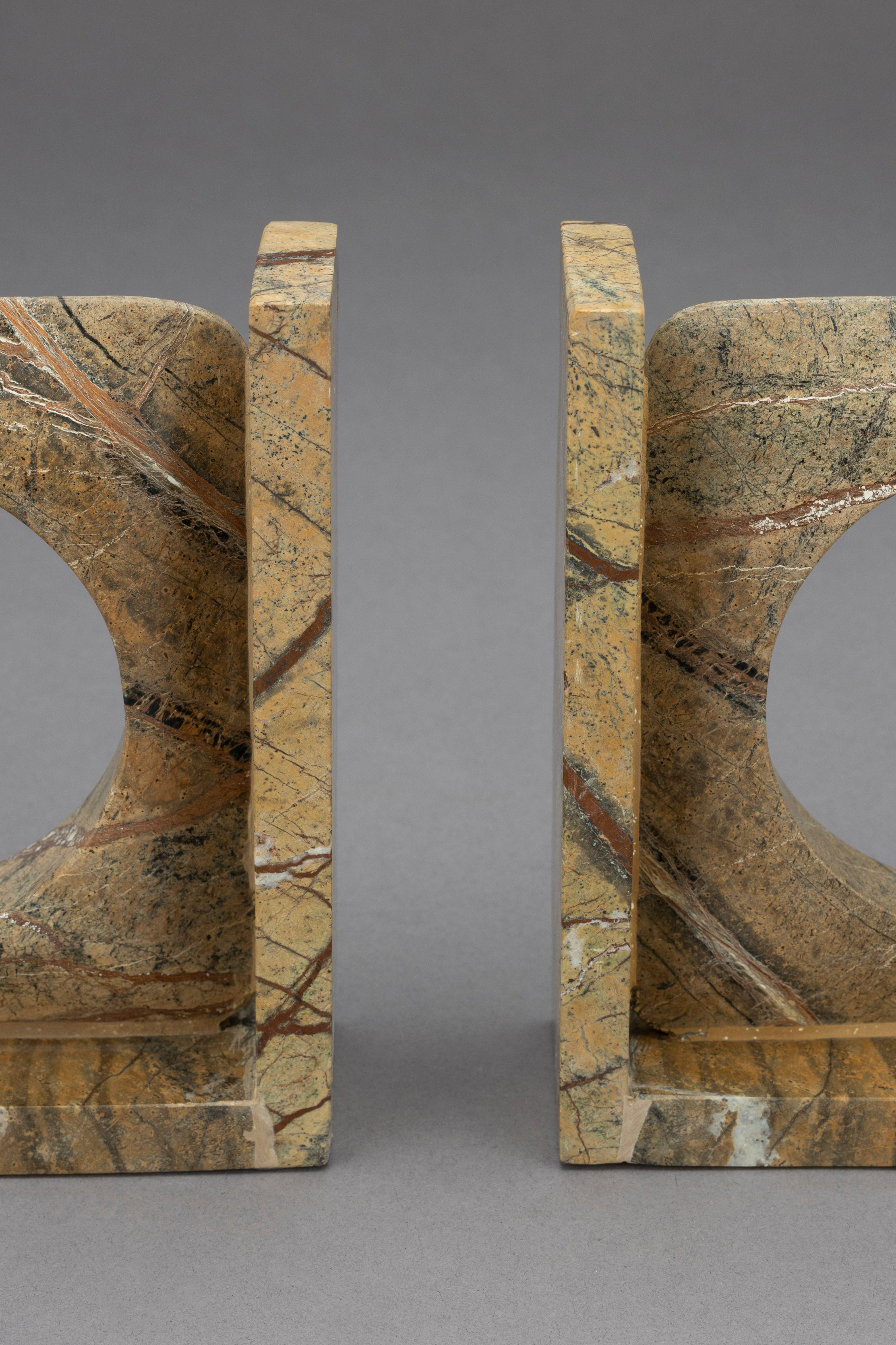 SATPURA Brown Marble Bookend Set