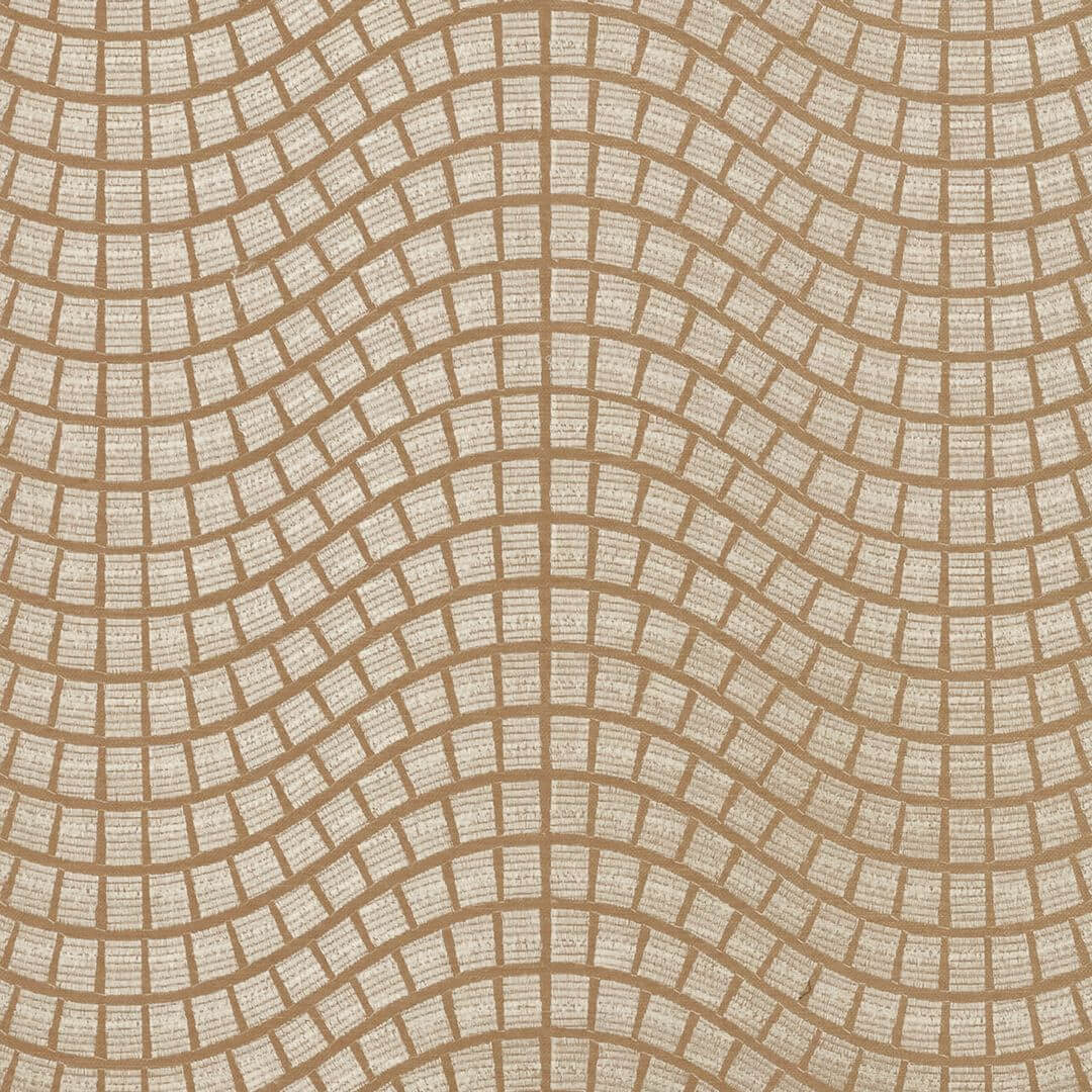 Tapete aus Pflanzenfaser mit geometrischem Muster ONSEN - BEIGE NATUREL beige