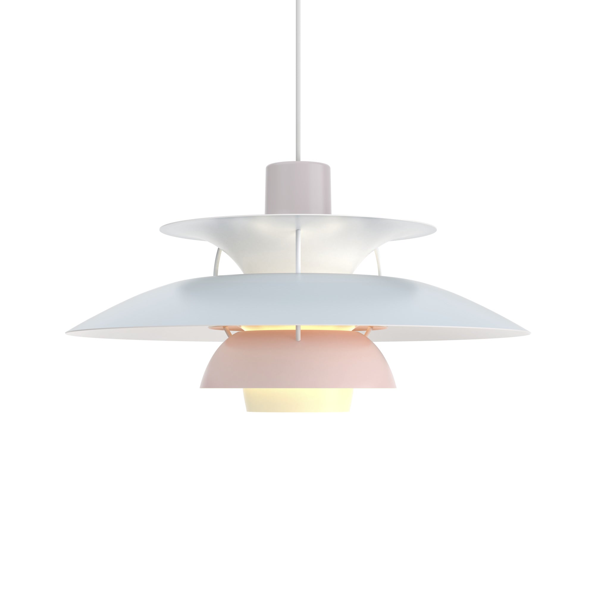 Lampa wisząca PH 5 pastelowy ostrygowy z błękitnym i różowym