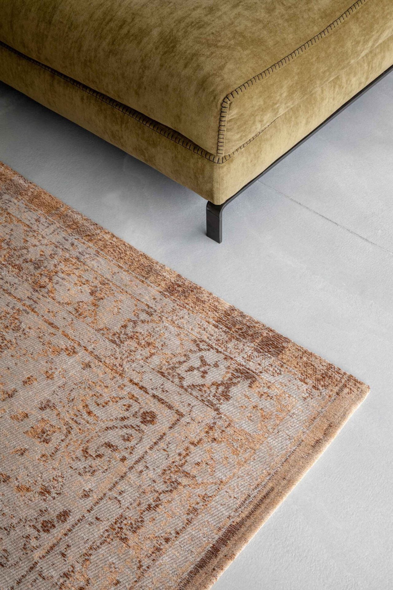 Medallon rug salmon salmon-gray