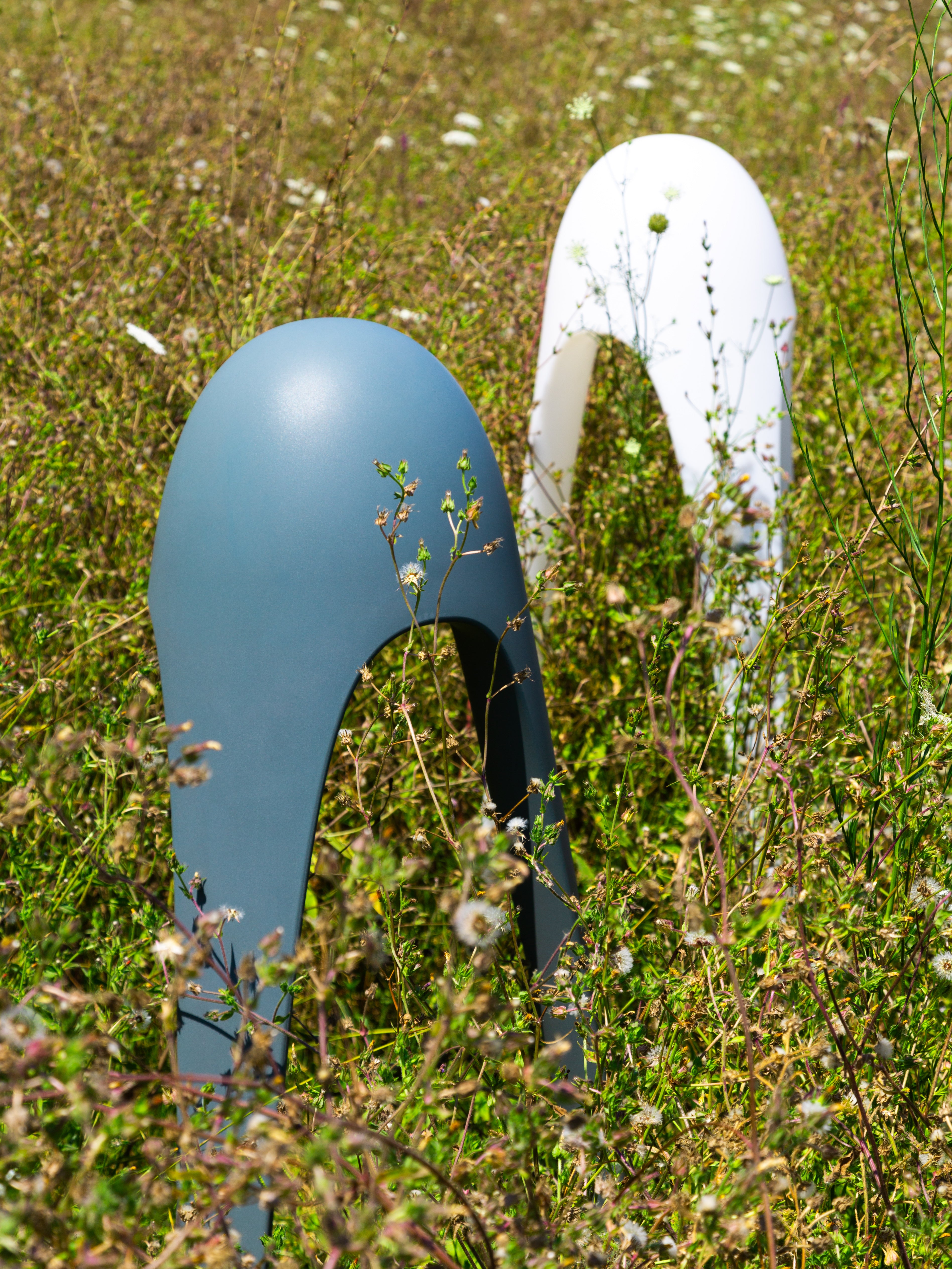 CYBORG BIG outdoor floor lamp in glossy white
