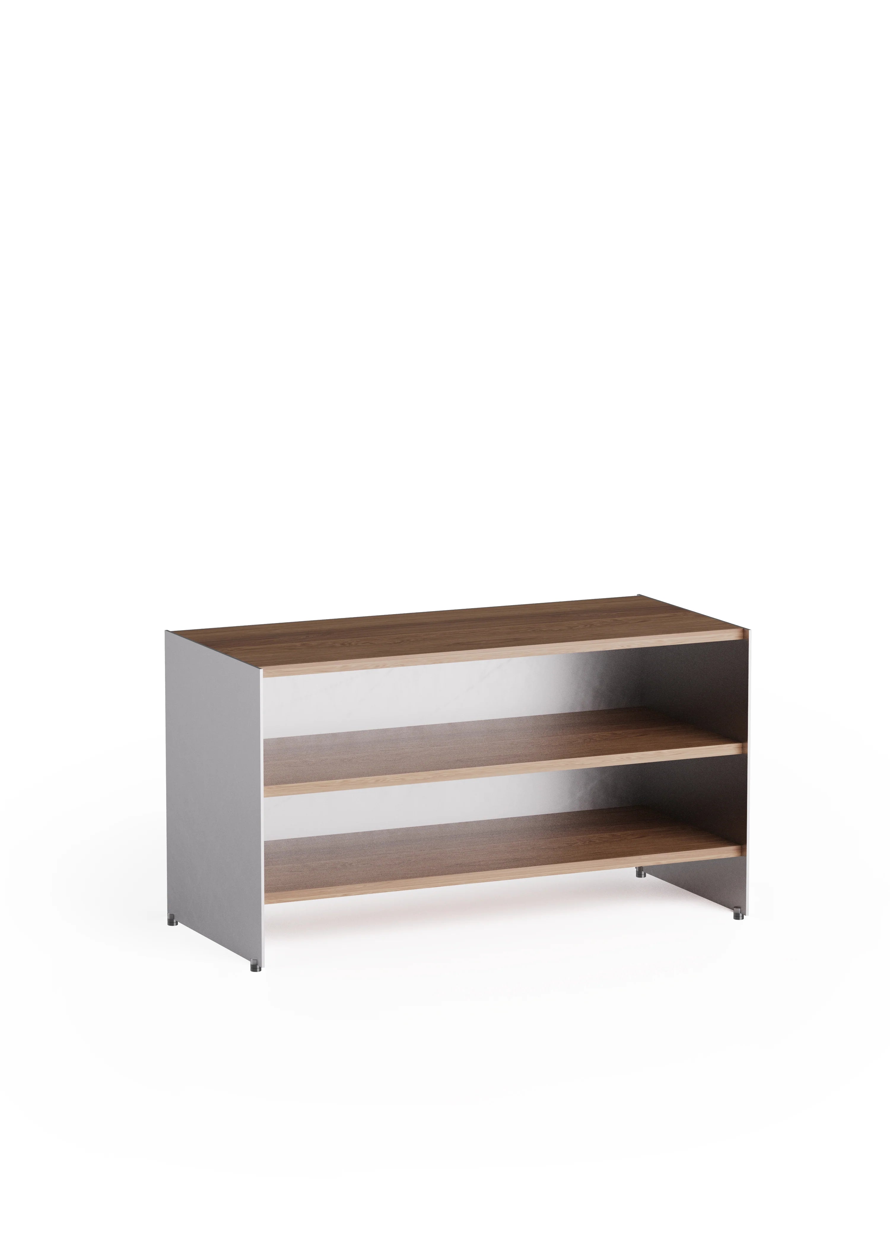 ALOOX 90 Cabinet in Oak Wood with Aluminum Finish